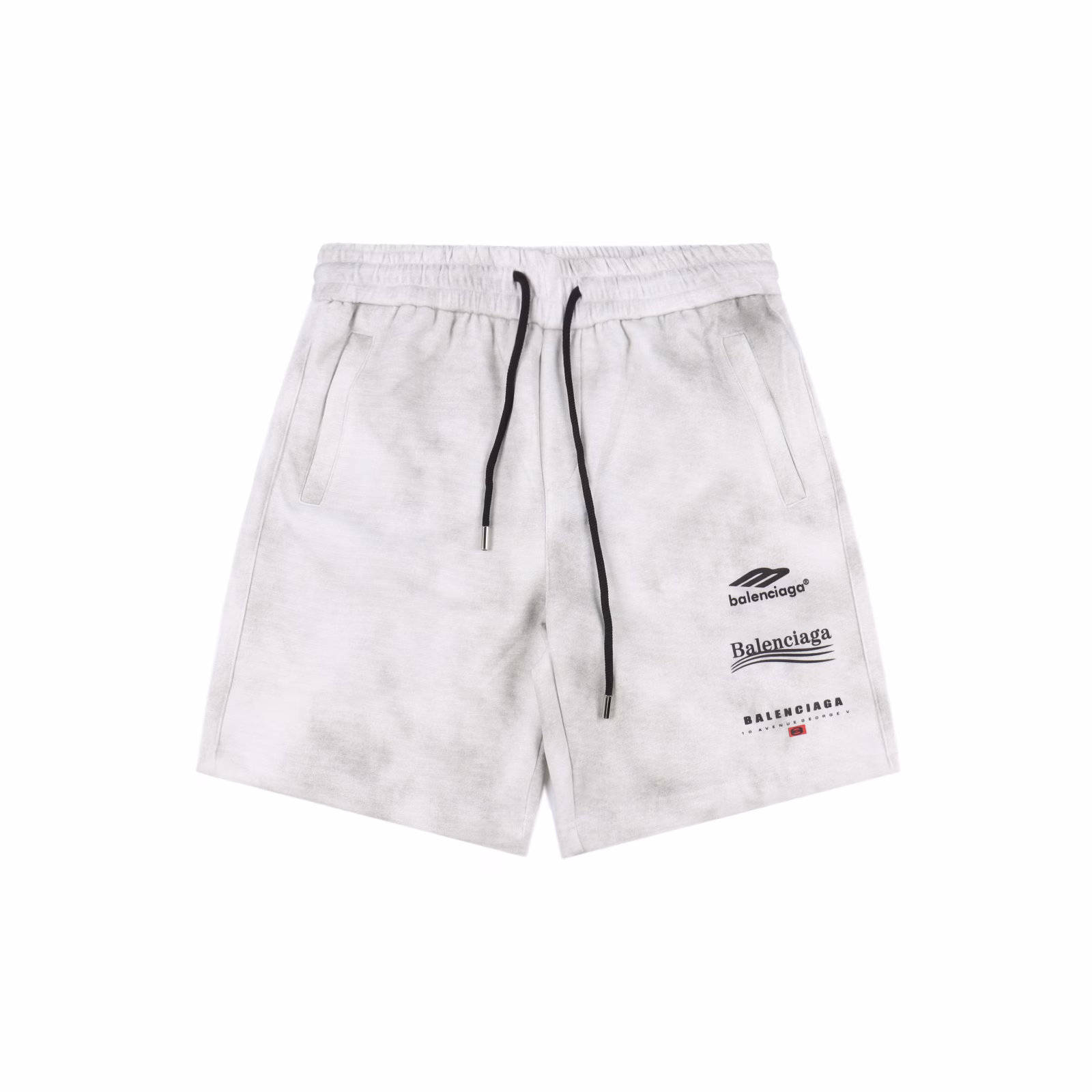 Balenciaga washed logo letter print shortsThe fabric is made of customized 380g terry fabric, which is dyed and then etched. It is treated with silky and ultra-soft treatment according to the original. The texture of the fabric is clear and obvious, the drape is excellent, and the workmanship is exquisite and meets the export standards. There are 4.5 stitches per centimeter, and each seam is pressed with visible lines. The lines are neat and standard like a ruler. The woven cotton ribbon is tightly woven and soft to the touch. The embroidery process uses a Behringer embroidery machine to make the embroidery color fuller and the embroidery more three-dimensional. The pattern has a good effect on the body. It is the same style for men and women, simple and versatile. It is a heavy-duty item for purchasing, and you can compare any quality on the market at will!