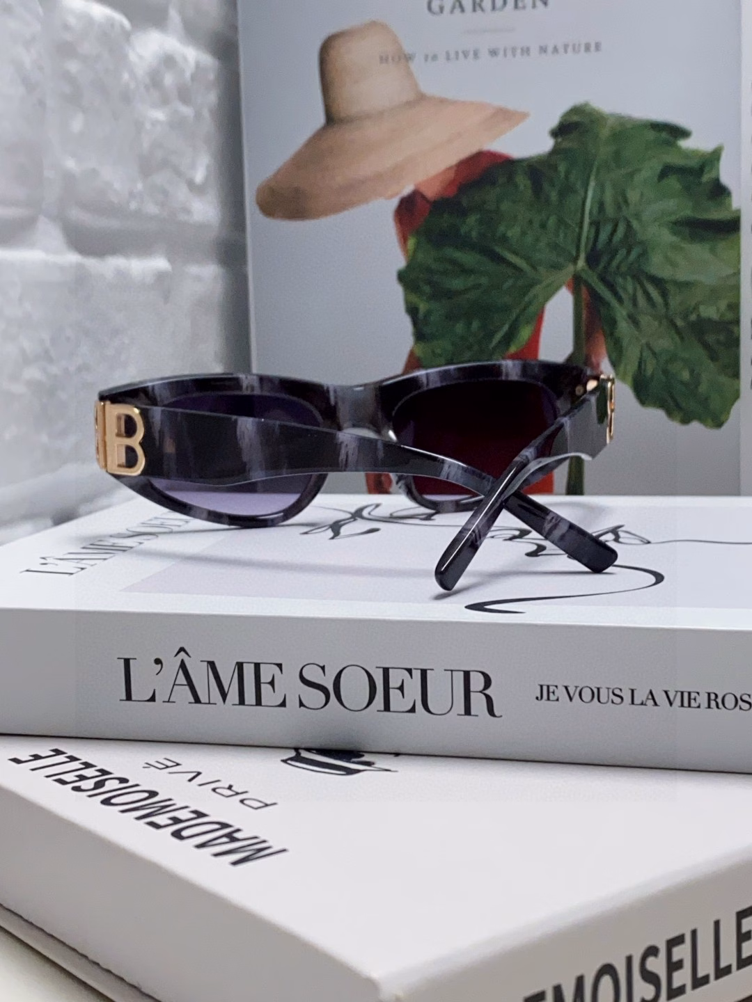 Balenciaga black sunglasses double b street shot women's summer sunglasses ins2025 new hip-hop retro fashion high-end anti-ultraviolet