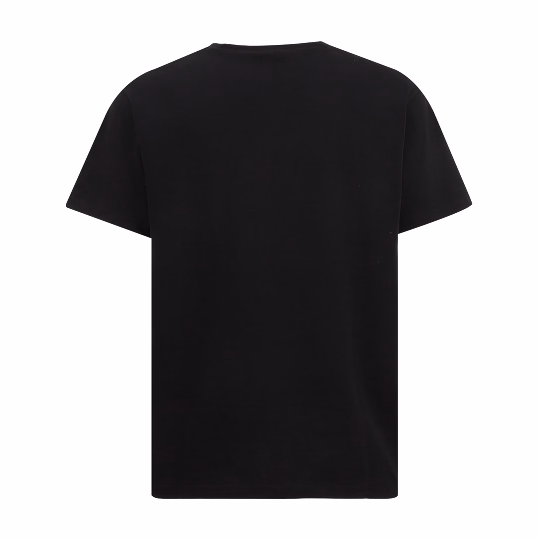 Fendi chest printed round neck short sleevesCustomized 280g trendy double-sided fabric, ribbed fabric, customized double F jacquard fabric, leather laser cutting by imported machine, more accurate position, resin buckles and hanging labels are all manually sewn, consistent with the original version, fabrics are washed, feel better, not easy to deform, not easy to shrink, not easy to fade, customized accessories, loose version, L men and women can easily control a summer item worth buying
