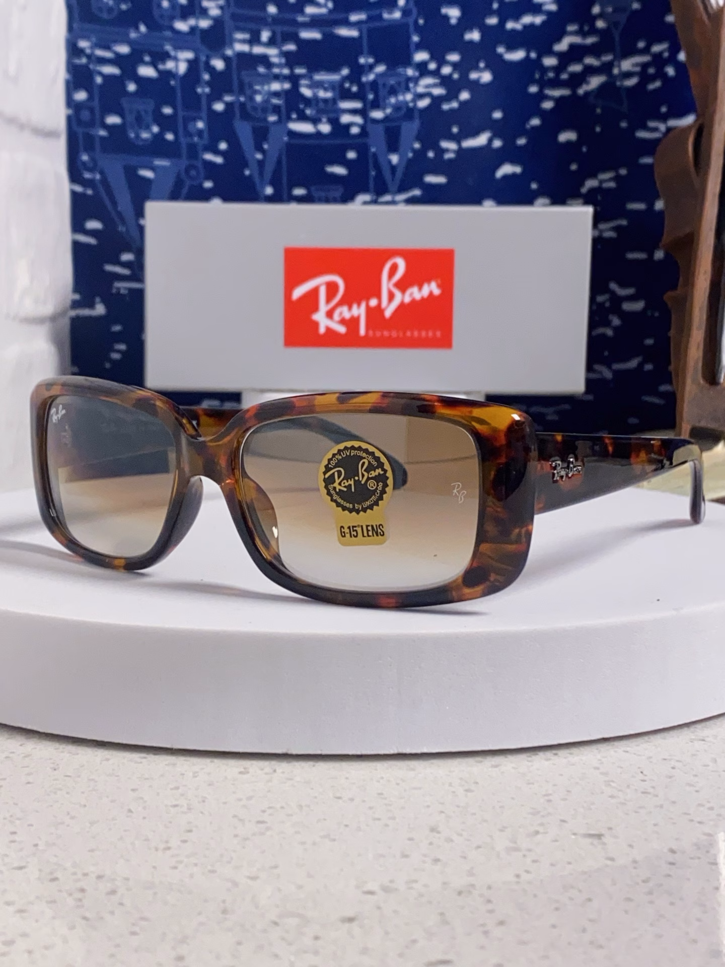 RayBan Ray-Ban 2025 new fashion men's sunglasses classic versatile sun protection sunglasses driving plate frame glasses glass lenses