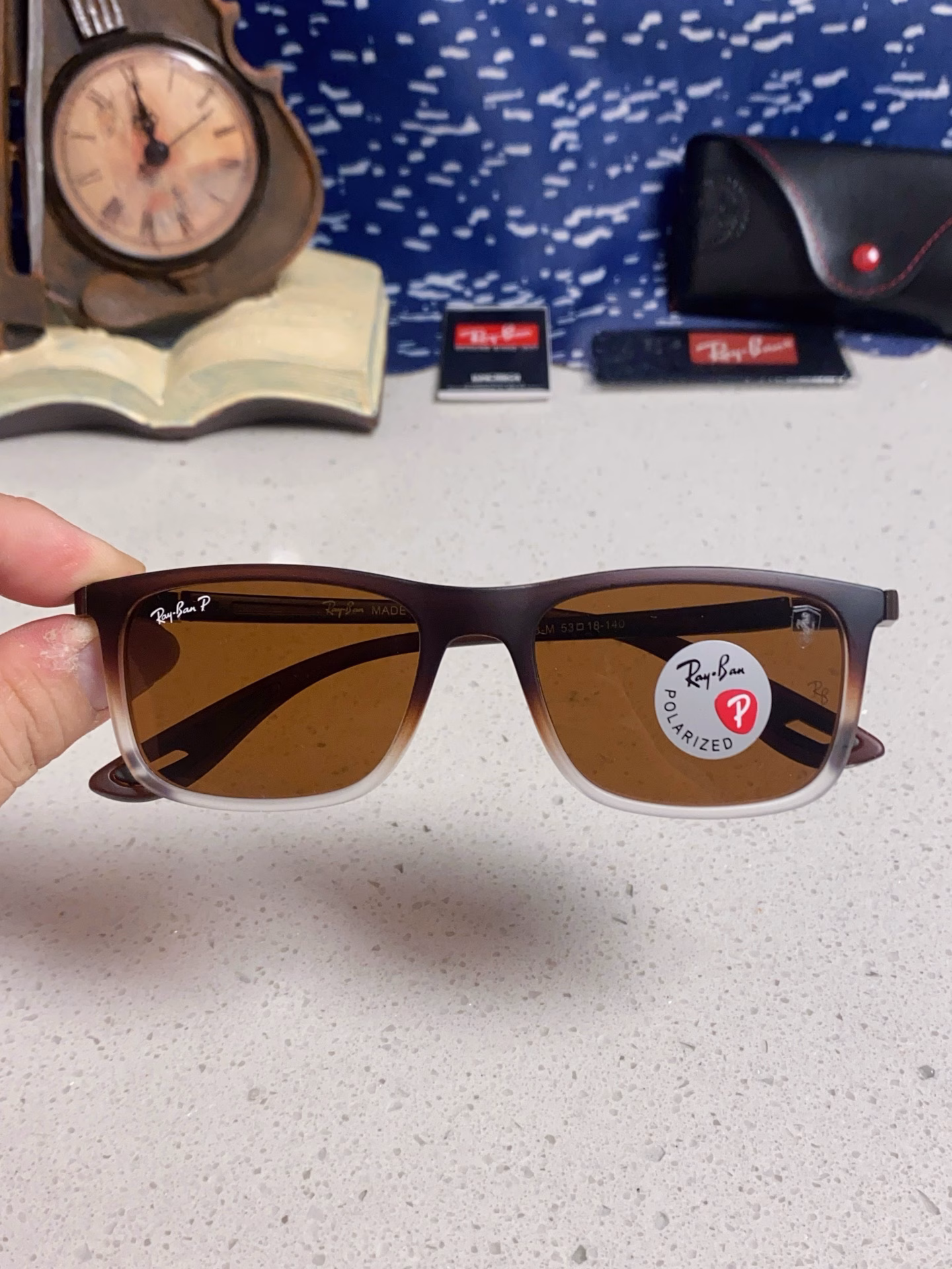 RayBan 2025 new HD resin sunglasses high-end plate sunglasses wayfarer glasses driving