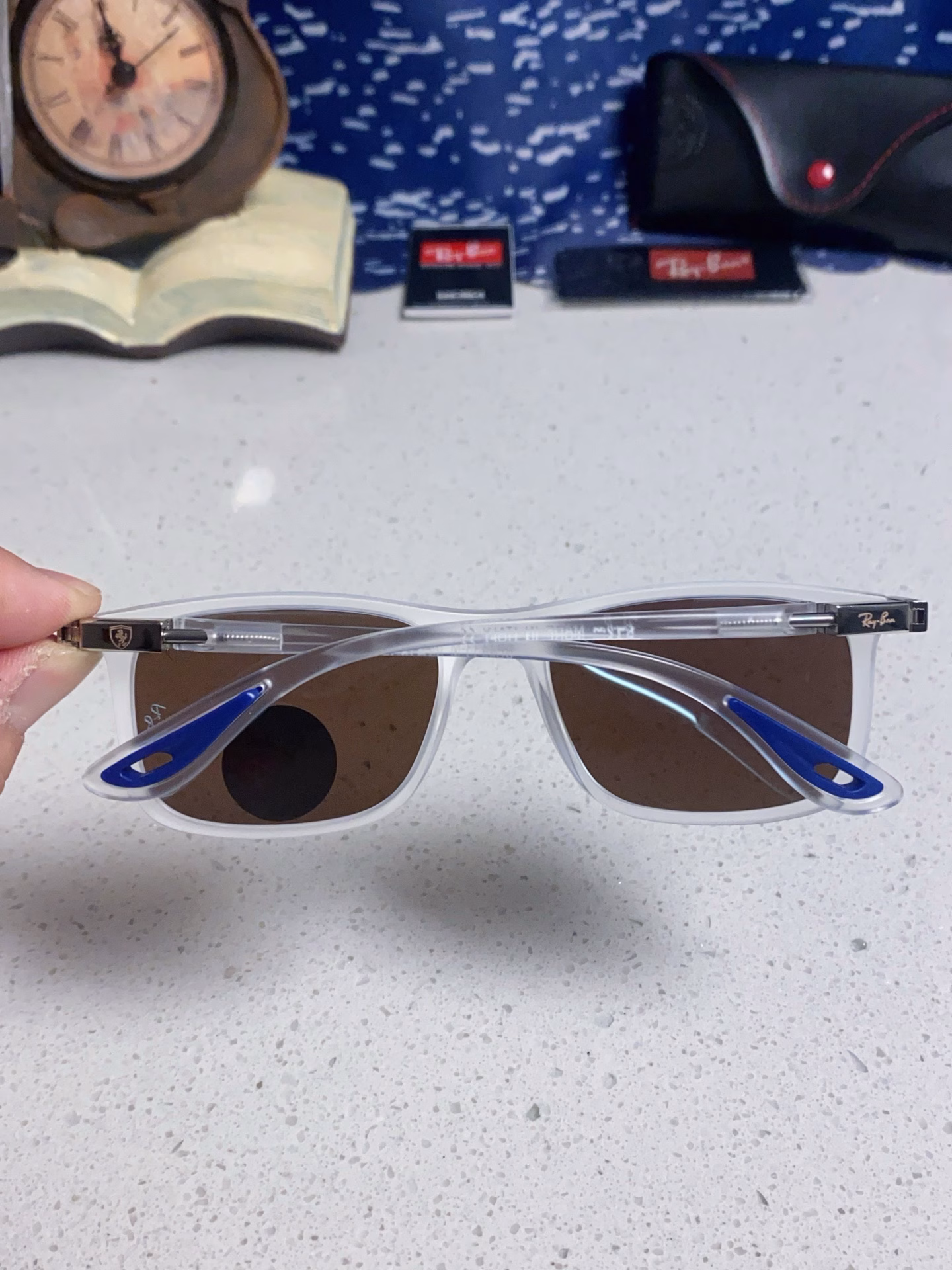 RayBan 2025 new HD resin sunglasses high-end plate sunglasses wayfarer glasses driving