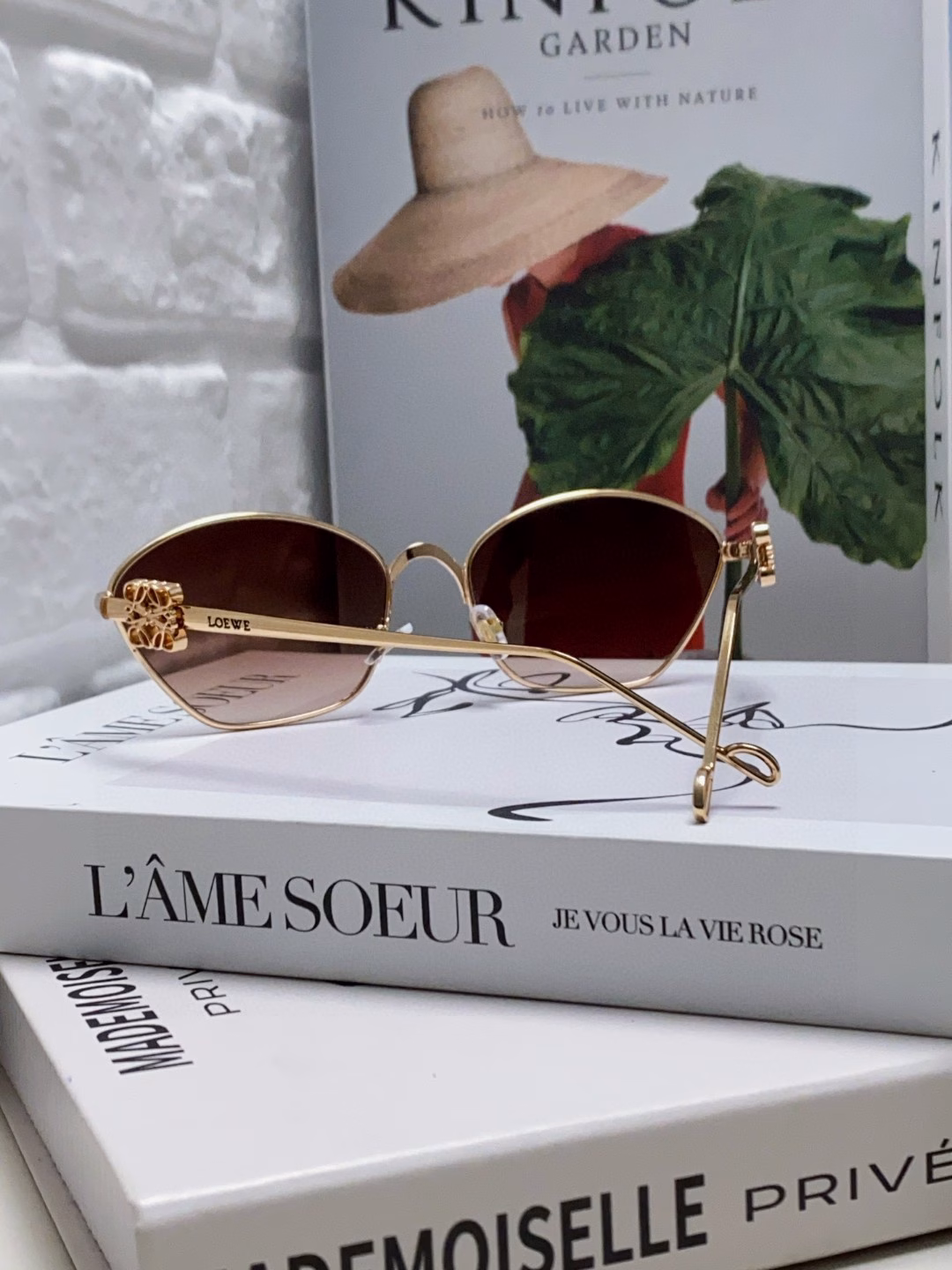Loewe 2025 new metal hexagonal sunglasses 🕶️3.0 diamond cut lenses with gold finish on the temples