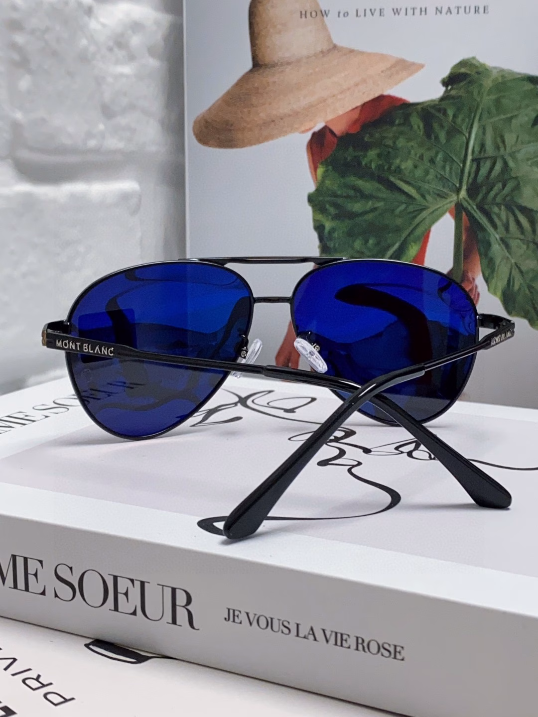 Montblanc Montblanc 2025 new men's polarized sunglasses for driving Korean version of anti-ultraviolet trend sunglasses frog mirror