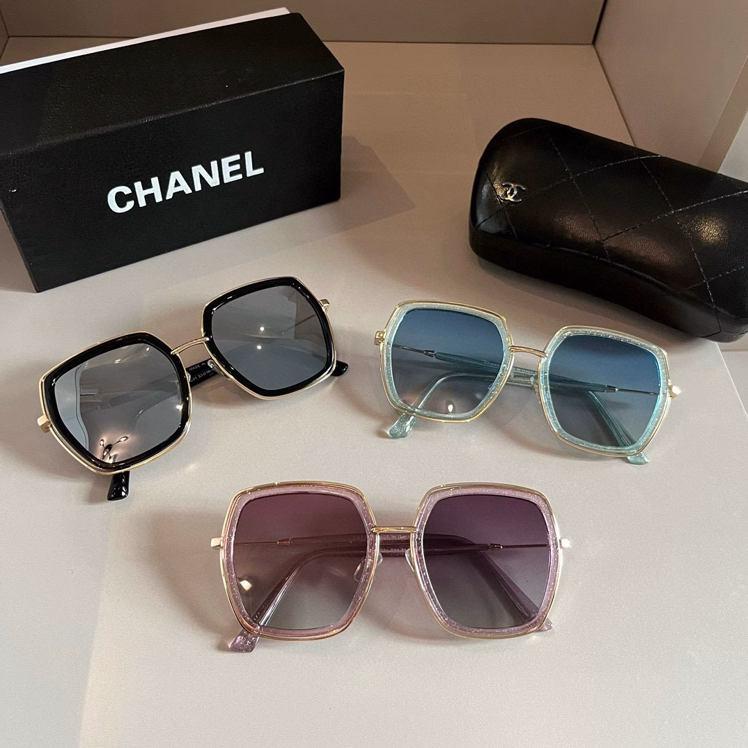 Chanel sunglasses 🕶️Many celebrities wear the same [color] Chanel‼ ️‼ ️New large-frame sunglasses, 🌈🌈Polaroid ultra-clear sunglasses