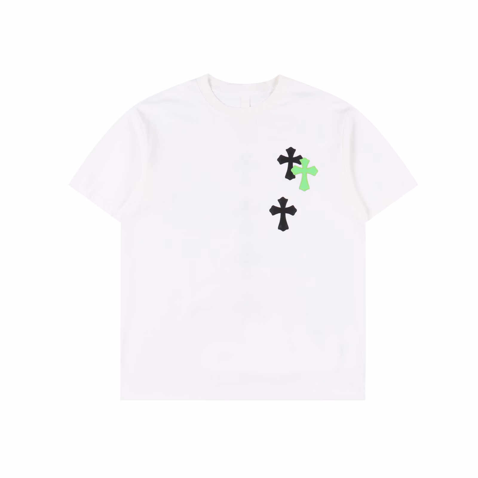 Chrome Hearts fluorescent cross short-sleeved T-shirtPrinted by imported direct-injection machine, hardware accessories are all ground and customizedCorrect configuration Black 2025 Chrome Hearts genuine packaging 280g custom-dyed double yarn cotton Large version Loose and stylish Different from the low version of the slim version with a hip-slimming upper body Correct high-density main label washing tag Hand-sewn