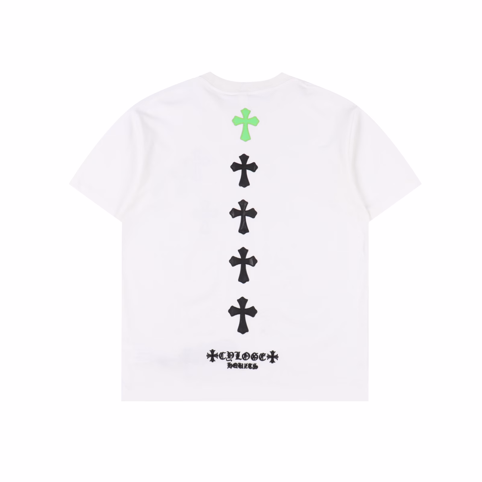 Chrome Hearts fluorescent cross short-sleeved T-shirtPrinted by imported direct-injection machine, hardware accessories are all ground and customizedCorrect configuration Black 2025 Chrome Hearts genuine packaging 280g custom-dyed double yarn cotton Large version Loose and stylish Different from the low version of the slim version with a hip-slimming upper body Correct high-density main label washing tag Hand-sewn