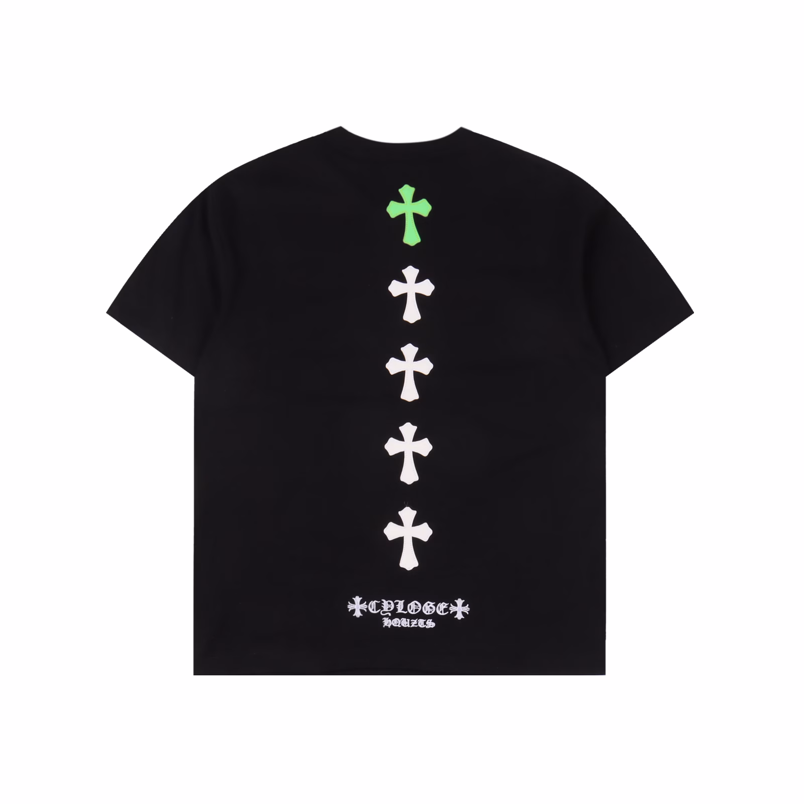 Chrome Hearts fluorescent cross short-sleeved T-shirtPrinted by imported direct-injection machine, hardware accessories are all ground and customizedCorrect configuration Black 2025 Chrome Hearts genuine packaging 280g custom-dyed double yarn cotton Large version Loose and stylish Different from the low version of the slim version with a hip-slimming upper body Correct high-density main label washing tag Hand-sewn