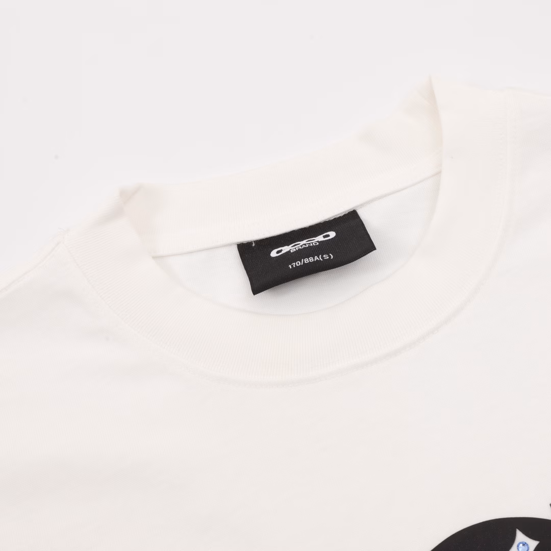 GOODBRAND hollow pattern four-pointed star round neck pullover short-sleeved T-shirtUnisex 350g fabric