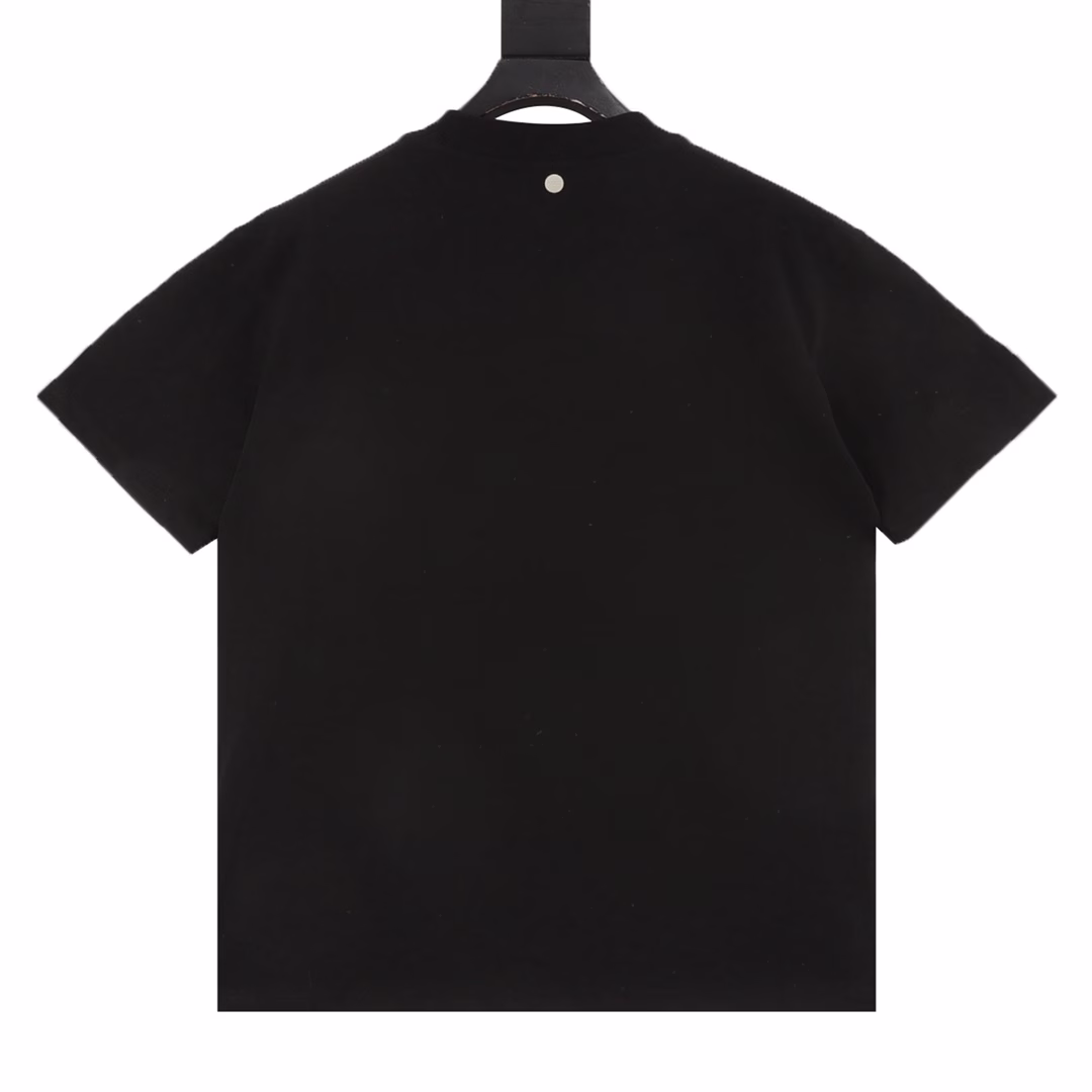 GOODBRAND hollow pattern four-pointed star round neck pullover short-sleeved T-shirtUnisex 350g fabric