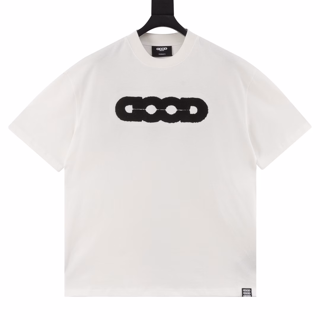GOODBRAND Earth jacquard wet towel embroidery round neck short-sleeved T-shirtUnisex 350g fabric