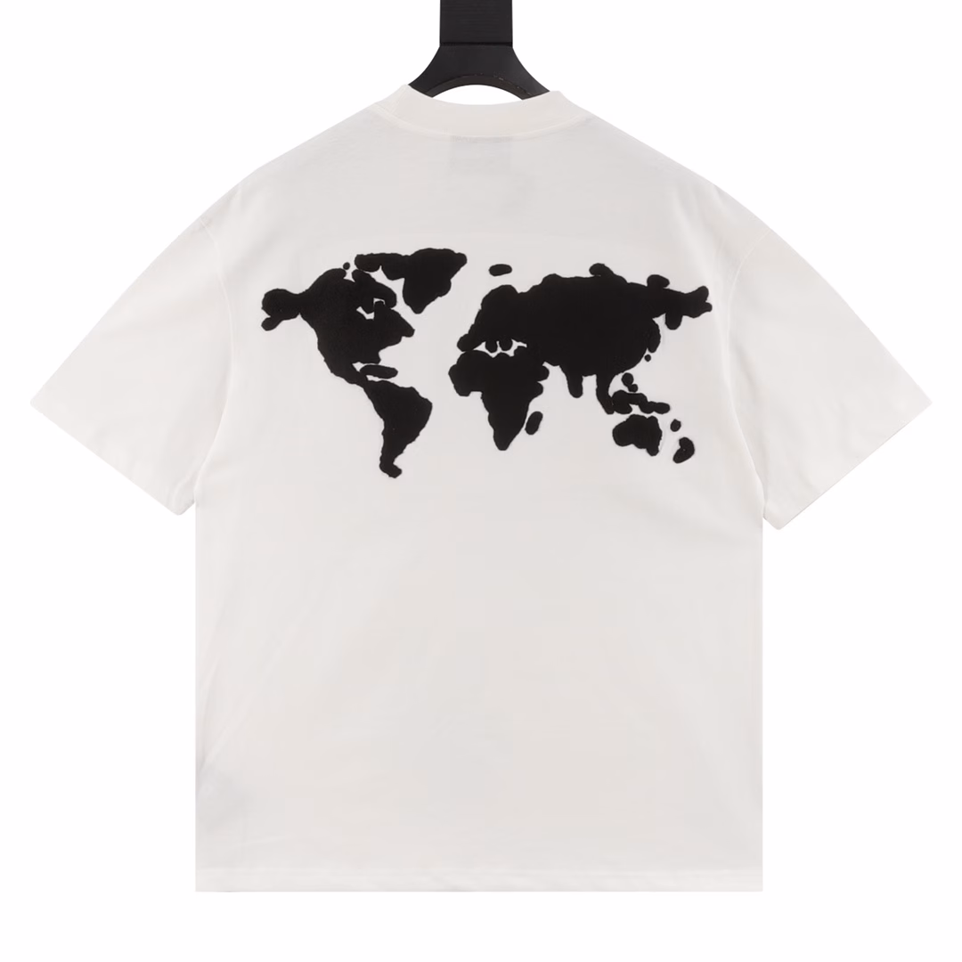 GOODBRAND Earth jacquard wet towel embroidery round neck short-sleeved T-shirtUnisex 350g fabric