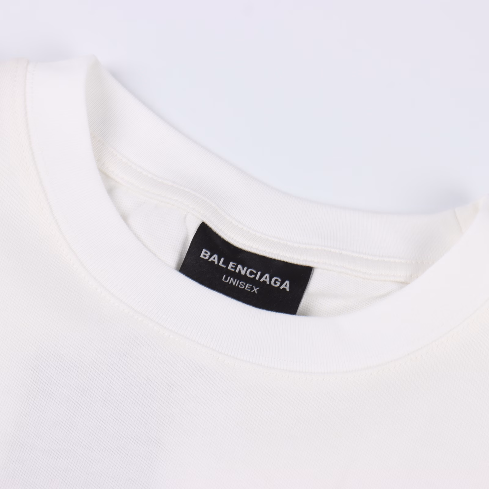 Balenciaga catwalk model flame letter digital direct printing short sleeve T-shirt