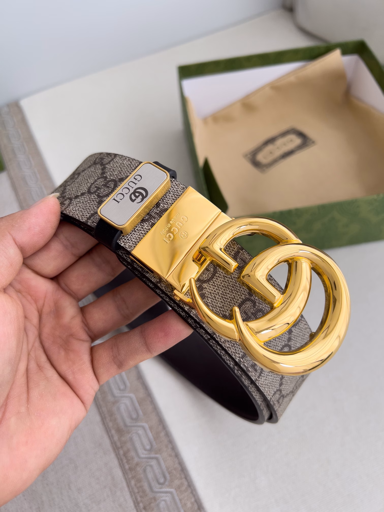 Product name: Gucci. Gucci·Original·Belt✈️·Belt P140Model: Buckle, pure copper buckle head, top layer cowhide, pictures taken in real life