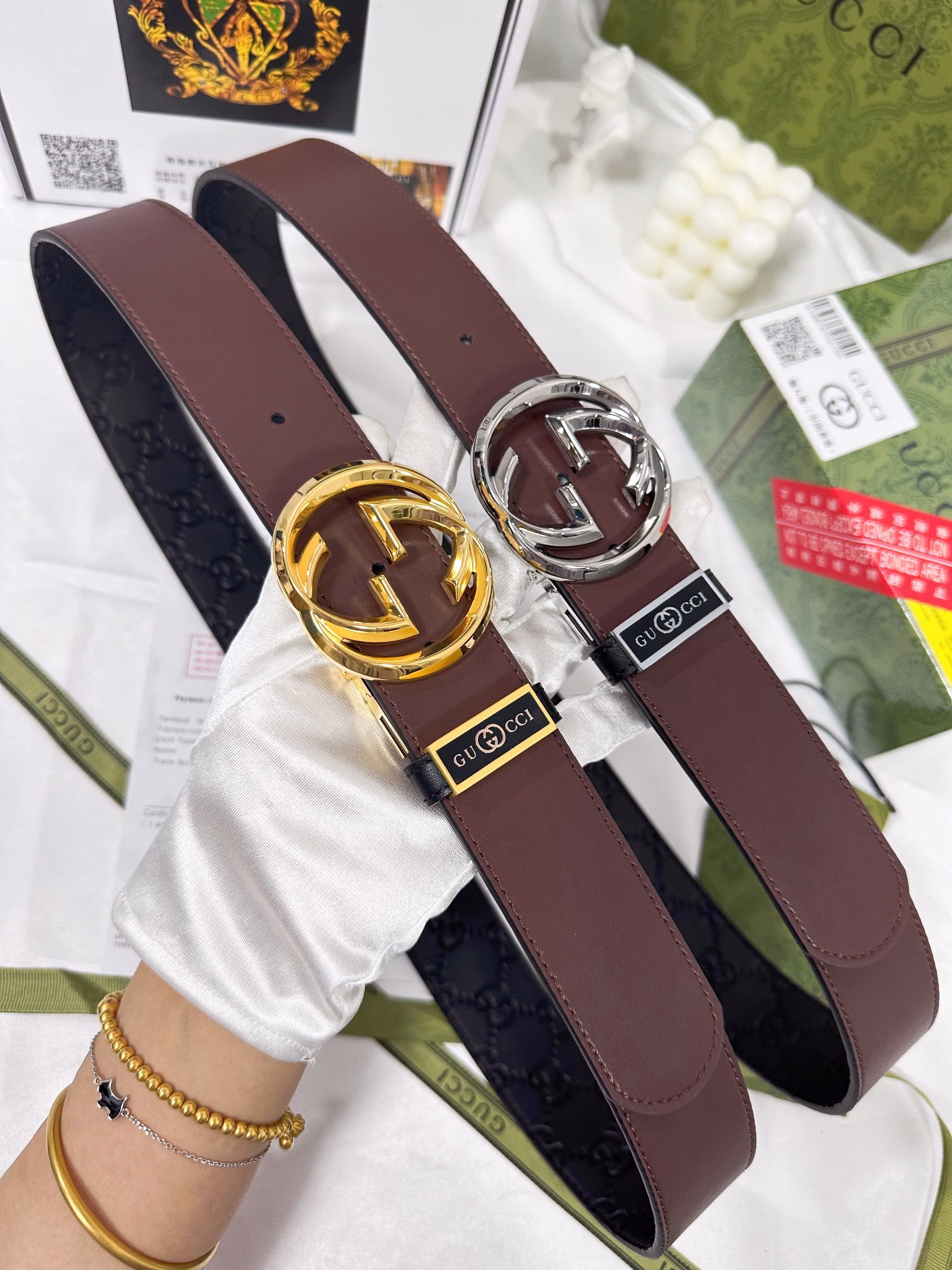 🎁Belt: Gucci. Gucci✈️Original·P150🎁Belt: 🐂100% top layer cowhide, guaranteed genuine leather💯, 24k rotation, diamond-shaped three-dimensional pure steel buckle🌈Double-sided rotation available✨Same quality as the counter, the first choice for gifting and personal use✈️