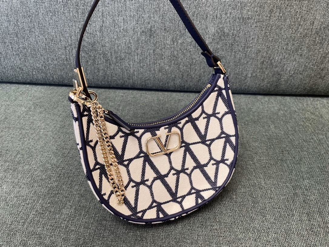 VALENTINO MINI FABRIC HOBO ARMPILE BAG