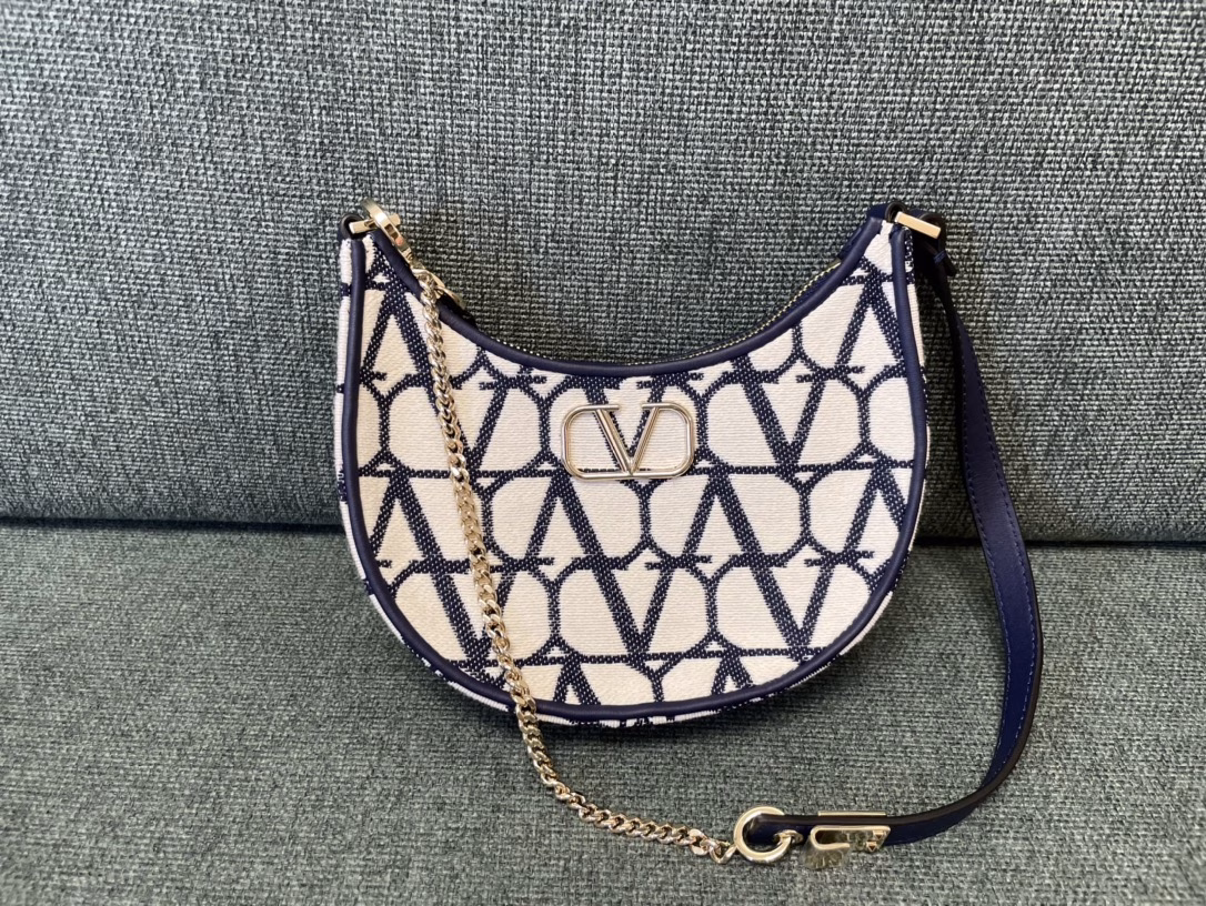 VALENTINO MINI FABRIC HOBO ARMPILE BAG