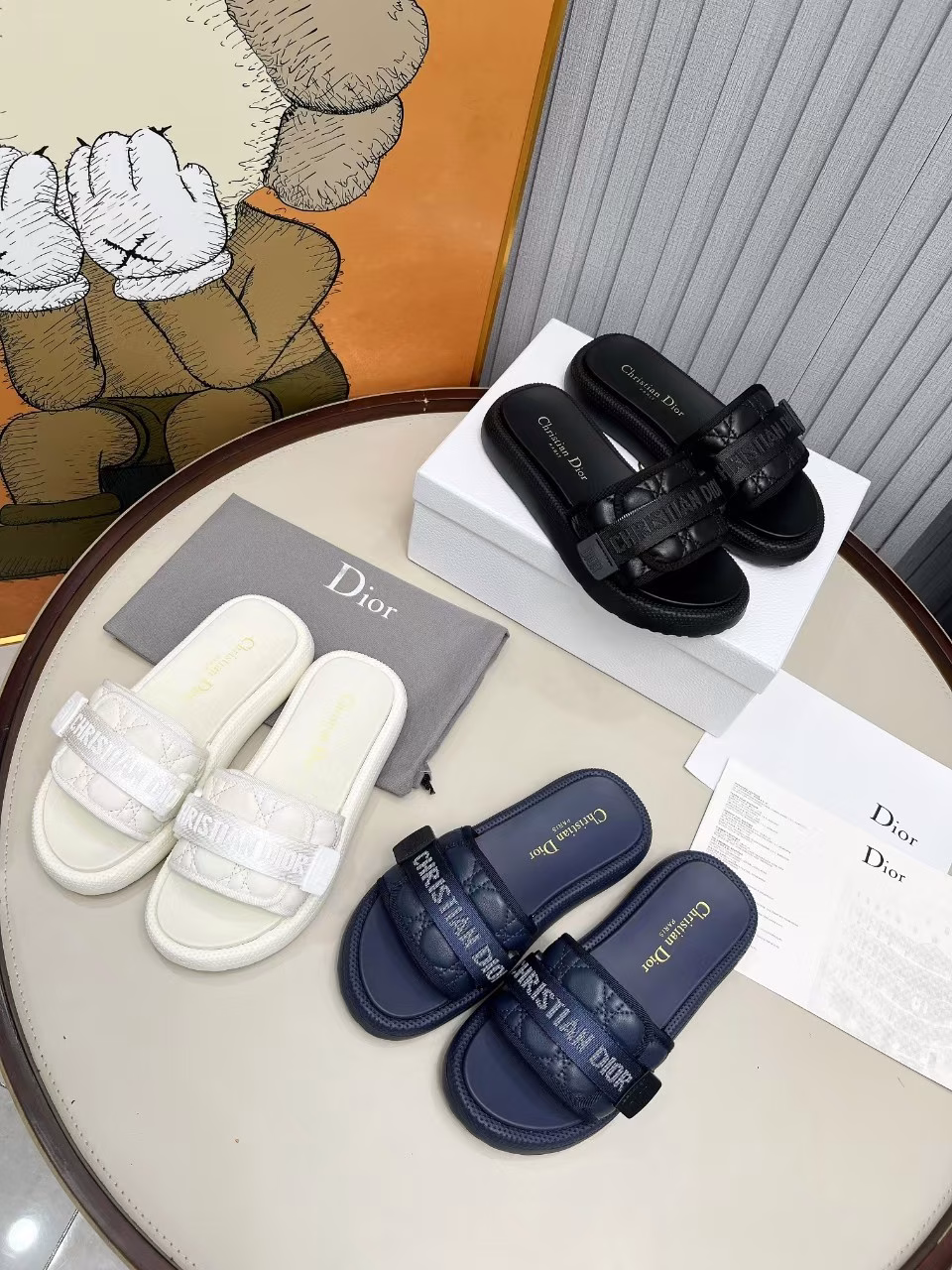 Dior high version slippers, 👏👏2025 new classic style🔥Purchasing level qualityForeign counter hot-selling thick-soled slippers