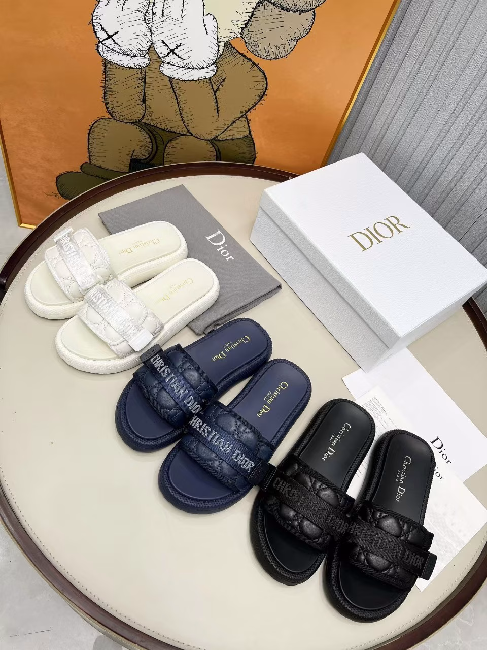 Dior high version slippers, 👏👏2025 new classic style🔥Purchasing level qualityForeign counter hot-selling thick-soled slippers