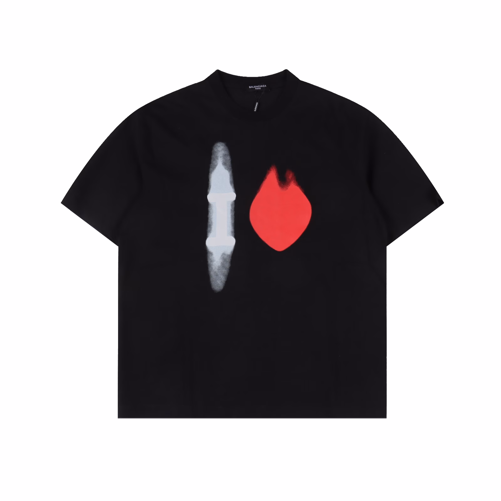 Balenciaga 24ss Valentine's Day series heart-printed short-sleeved T-shirtValentine's Day series short-sleeved T-shirt, pure cotton soft fabric, color-matching fixed-dye fabric, high-level printing technology, with thread embroidery, simple and elegant, using imported water slurry material. The working principle of water slurry printing is similar to dyeing. Loose sleeves make the upper body look loose and casual, with three complete labels, the same style for men and women