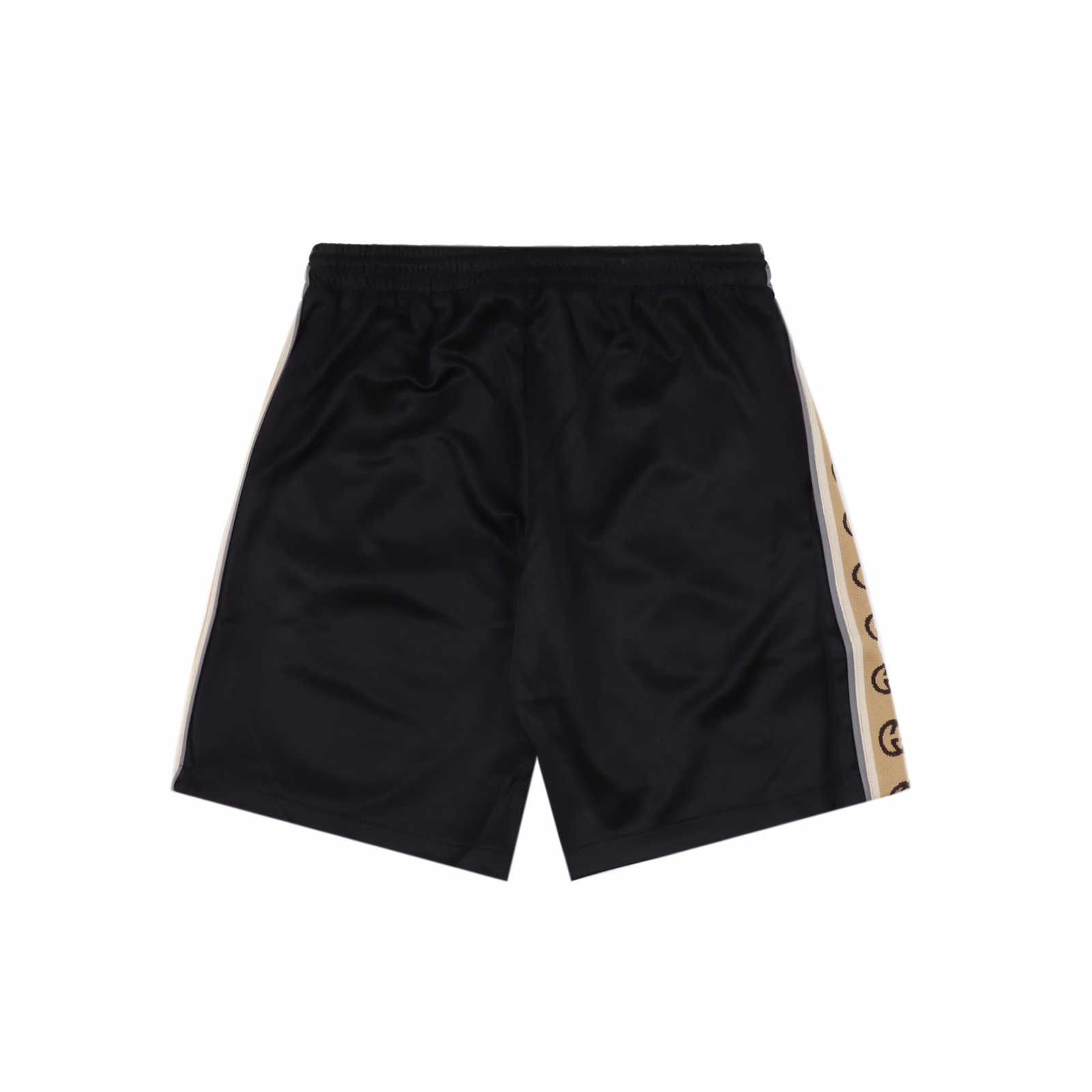 Gucci side double G reflective webbing shortsThe main fabric is custom-woven silk covered cotton fabric, the fabric is soft, delicate and smooth, the side uses custom-woven sesame webbing, the position is symmetrical, the reflective strip is a custom-woven elastic band, different from the market, a full set of custom accessories, the main label has an anti-counterfeiting chip, the washing label is customized ZP consistent, different from the market using ready-made accessories, the zipper head is a bright color molded zipper head, the trouser cord is a custom-woven off-white drawstring, the inner pocket uses 50-count fabric, the complete hemming is labor-intensive and time-consuming, different from the market