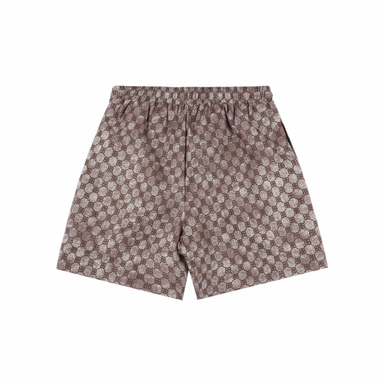 Balenciaga 25ss BB full Indonesian dragon shortsInterlocking double B print, drawstring elastic waistband, straight shorts style, full set of accessories! Polyester fiber is a blended fabric, contrasting fabric is fixed color and environmentally friendly. It has good light resistance and is better than natural fiber fabrics. It uses three-level bird's eye fabric, which is a functional weft knitted fabric with moisture absorption and perspiration function. The principle of perspiration is through the small holes on its surface. Due to the existence of these small holes, it can achieve the effect of moisture absorption and perspiration. The double B pattern is made of thick glue material, and the glue is specially adjusted with environmentally friendly glue. The front end of the elastic waist rope has a metal bell with engraving, the front trouser line is stitched, and the trouser legs are closed with visible lines, which are strong and durable.