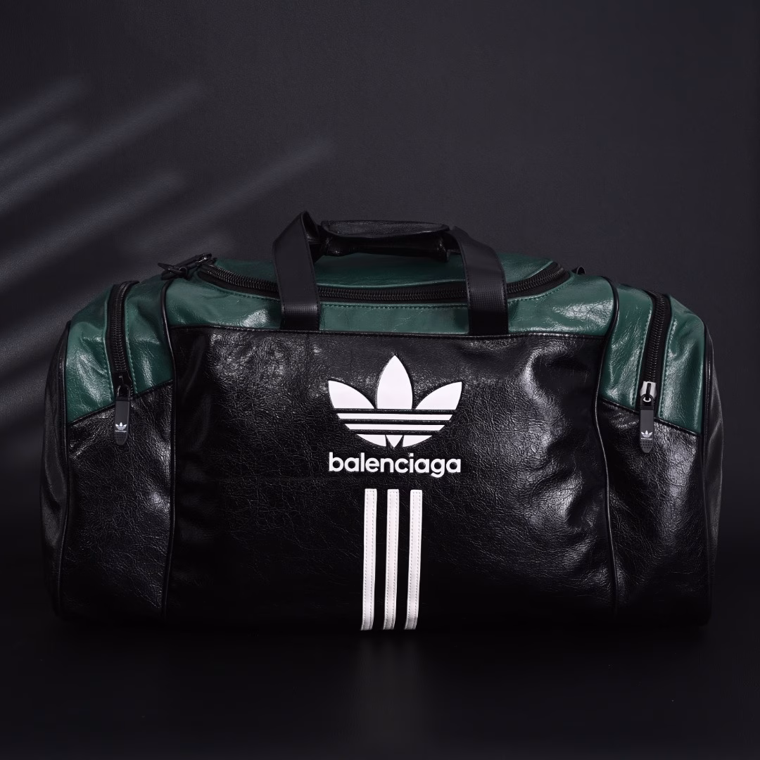 Balenciaga BLCG x adidas Three Stripes Distressed Grained Leather Tote Bag Travel Bag Large Bucket Gym Bag Top Quality Must-have for commuting, fitness, and travel, a must-have for traveling, with shoulder strap and large dust bag