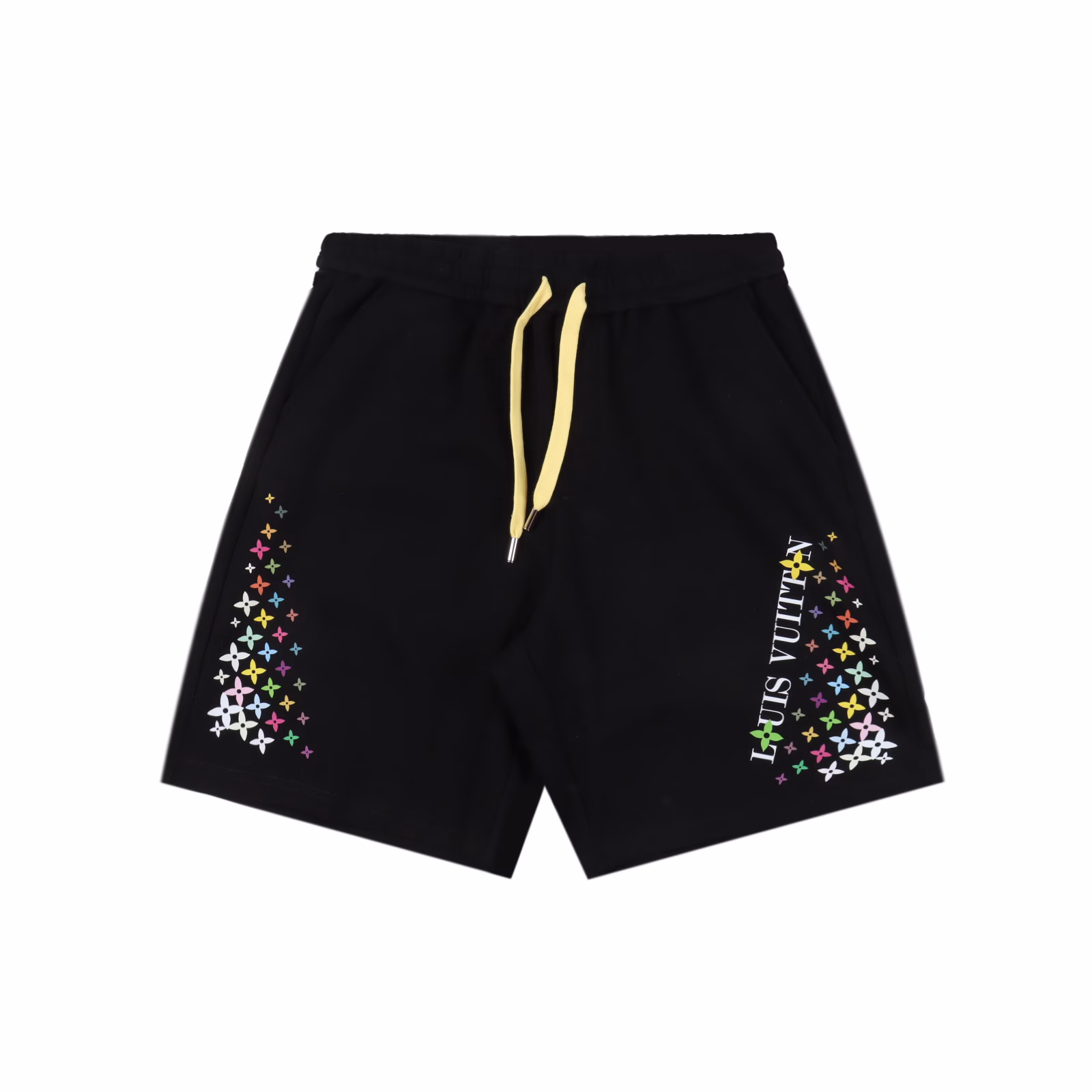 Louis Vuitton 25ss Rainbow Monochrome Gradient Print ShortsThe new LV shorts have a minimalist silhouette, high waist design and slightly A-line cut, which visually lengthens the leg proportions. The high waist cut is matched with a neat trouser line, which not only modifies the leg shape but also brings a sense of relaxation. The built-in elastic waistband fits the body shape without tightening the skin, and it leaves no marks after sitting for a long time. The prints on both sides inject the brand's iconic pattern into a vibrant summer aesthetic. The gradient color is like a rainbow, transitioning from fresh light blue to deep ink color. The embellishment of the trouser rope and the print complement each other, which is not only a balance between functionalism and aesthetics, but also a silent declaration of identity and taste.