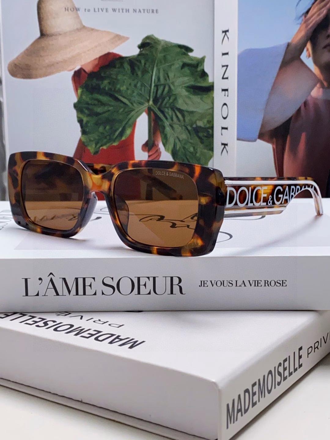 Dolce & Gabbana 2025 new high-end sunglasses for women UV protection ins Internet celebrity street shooting personality square frame polarized sunglasses