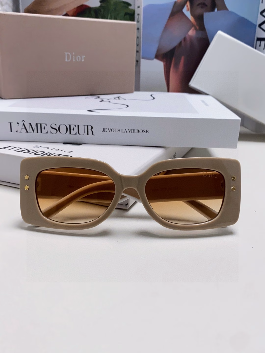 DIORPACIFIC S1U classic two-tone combination Gold-finished star hardware on the front•Acetate temples with 