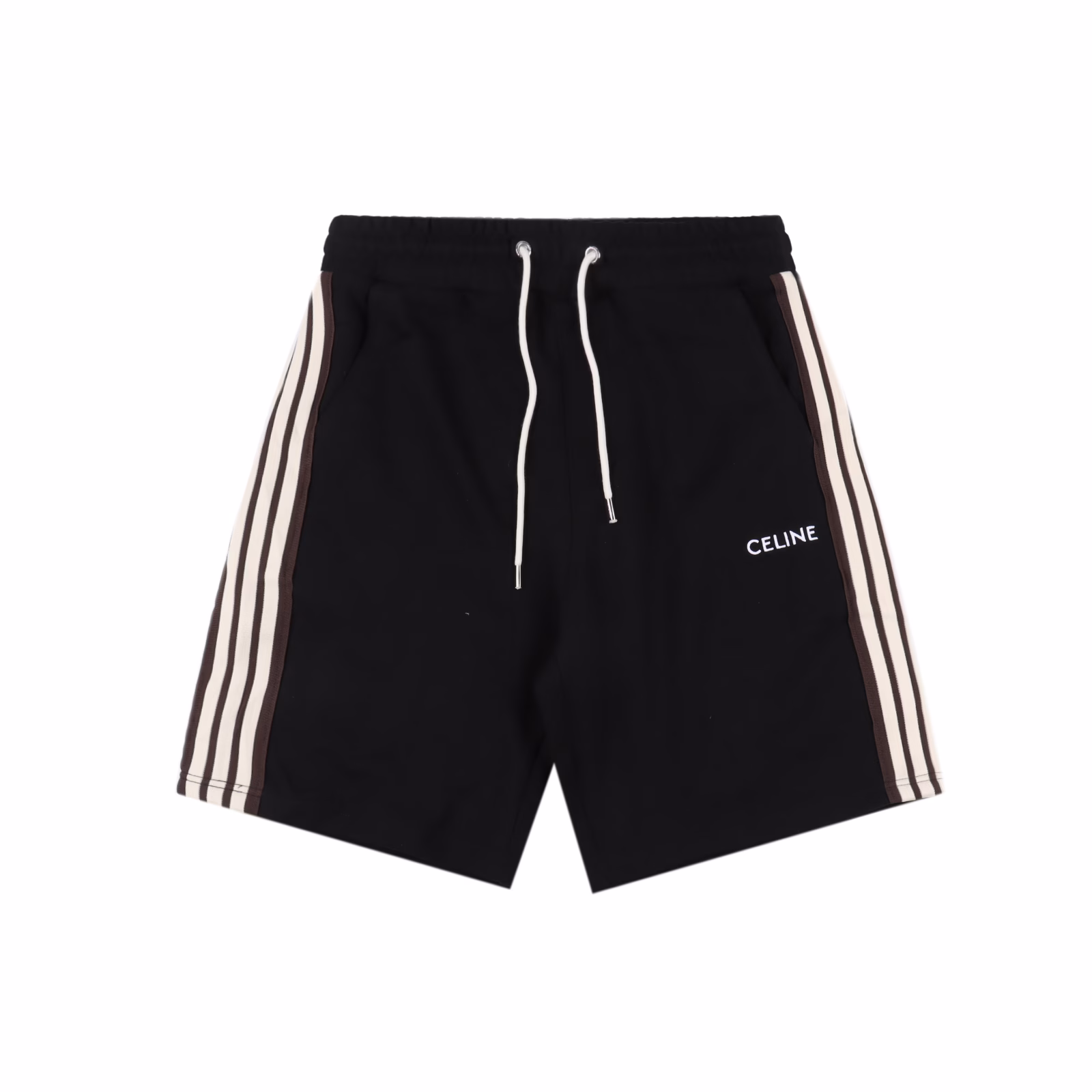 Celine classic side webbing shortsA hot item is coming, retro trend webbing embellished elastic waist casual shorts!! A very classic style, elastic waist, side pockets, and webbing embellishment design on both sides. Retro trend and detailed! The fabric is made of custom-made high-count pure cotton material, which is breathable, soft and skin-friendly, and has a delicate touch. The waist is knitted with elastic waist and drawstring, so you don’t have to worry about the discomfort of being too loose or too tight. Unisex style
