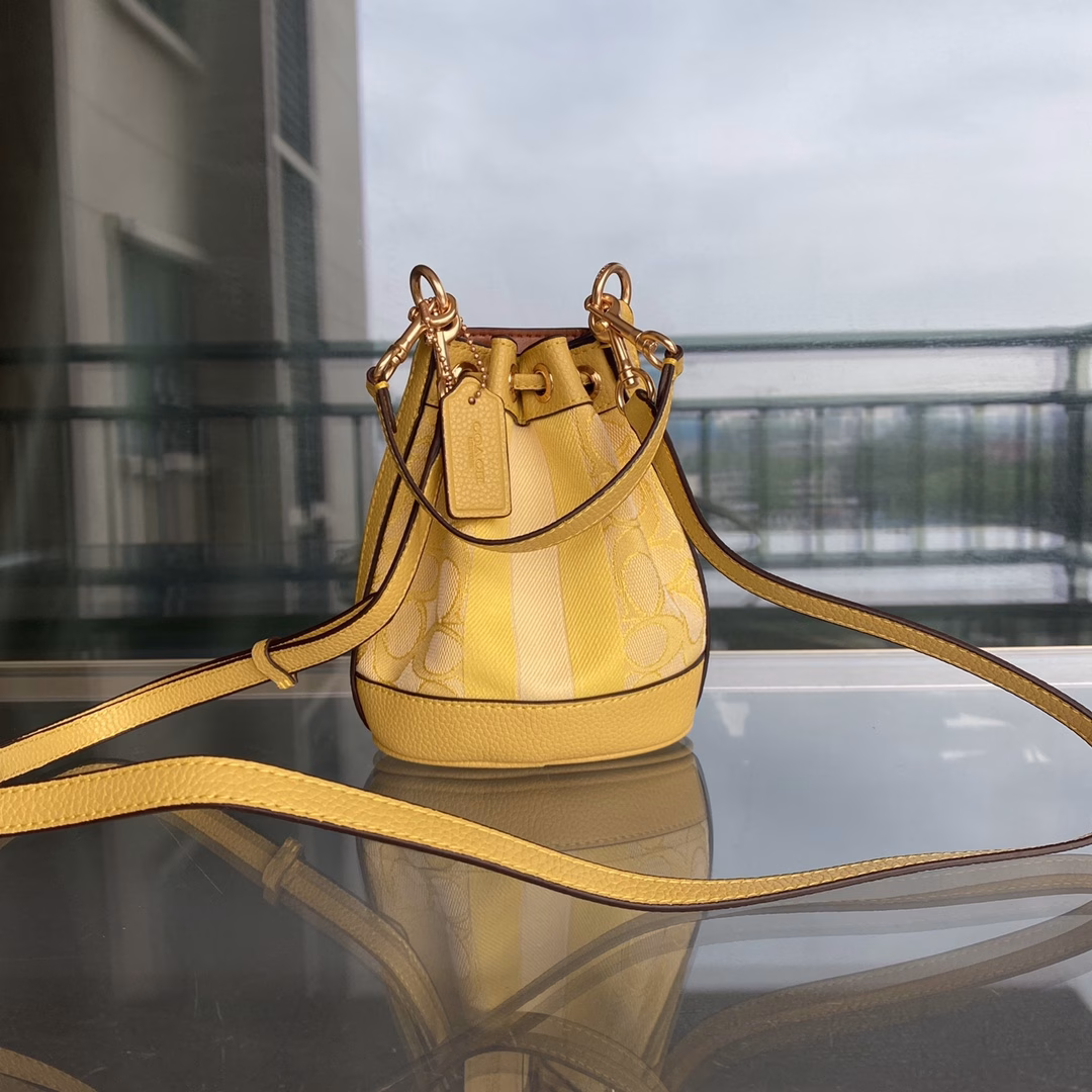 C women's bag shoulder bag mini drawstring bucket bag women's printed mini bag versatile crossbody bag