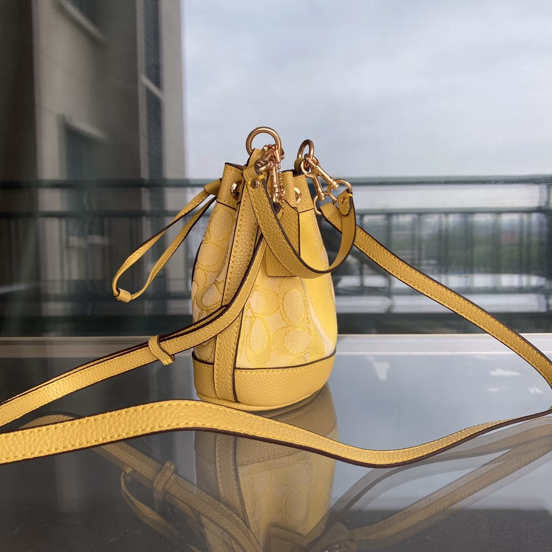 C women's bag shoulder bag mini drawstring bucket bag women's printed mini bag versatile crossbody bag