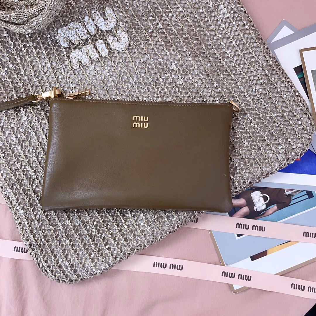 The new sequined mesh IVY handbag, with sequins all over the body shining with smart brilliance, the smooth and changeable shape shows the modern and exquisite charm, the unique material highlights Miu's unique design concept, and it is equipped with a detachable leather pouch. The design is fashionable, luxurious and practical