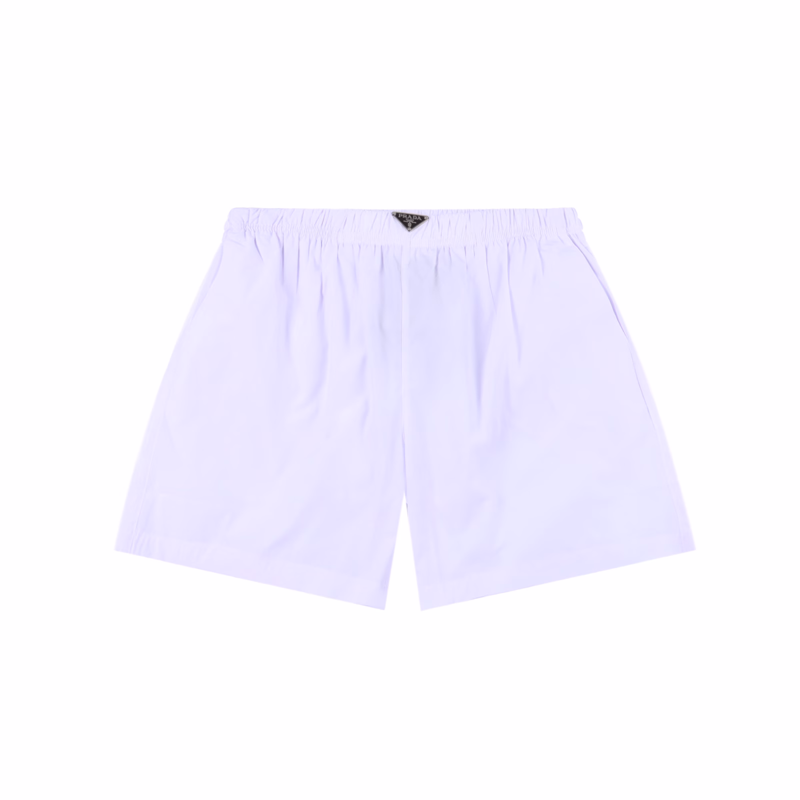 Prada 25ss waist triangle logo beach shortsUsing technical nylon waterproof fabric, thin as a cicada's wing, cool texture, mesh gauze lining, double-layer stitching, metal triangle brand logo nameplate, casual and comfortable, high quality, both colors are recommended