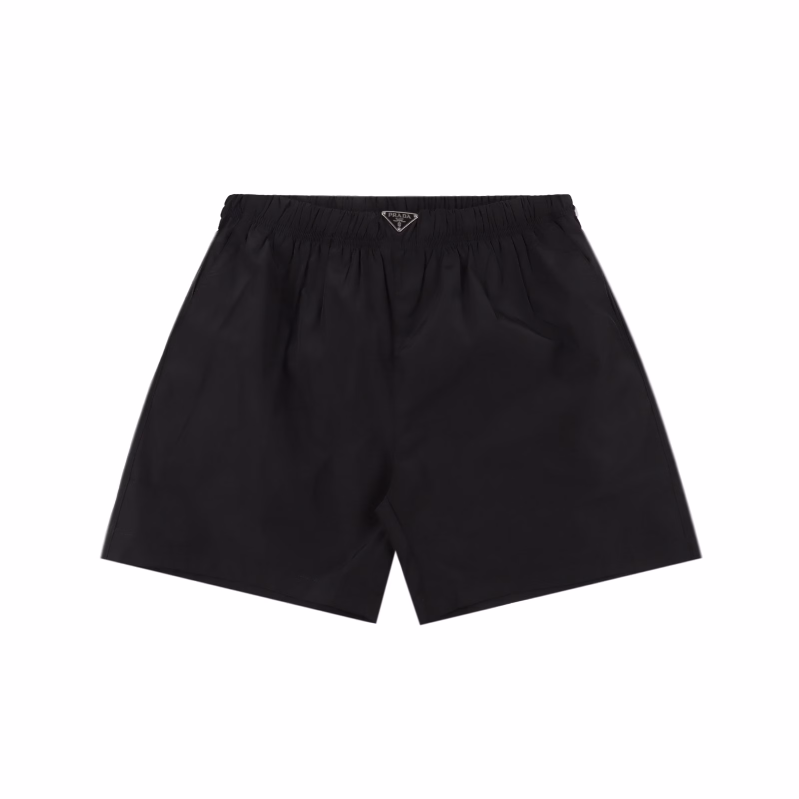 Prada 25ss waist triangle logo beach shortsUsing technical nylon waterproof fabric, thin as a cicada's wing, cool texture, mesh gauze lining, double-layer stitching, metal triangle brand logo nameplate, casual and comfortable, high quality, both colors are recommended