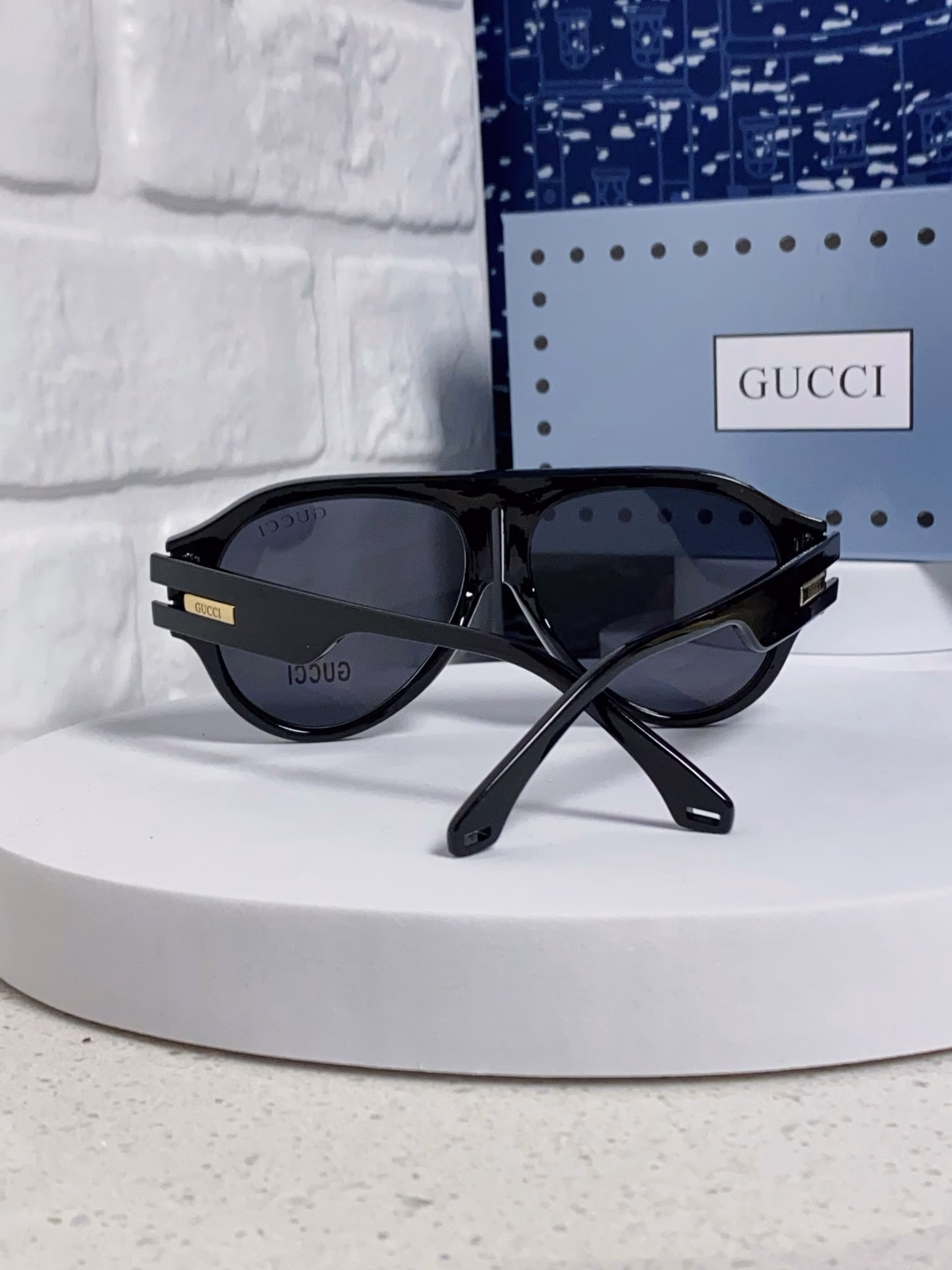 Gucci 2025 European and American high-end men's and women's pilot sunglasses European celebrity same myopia frame toad sunglasses