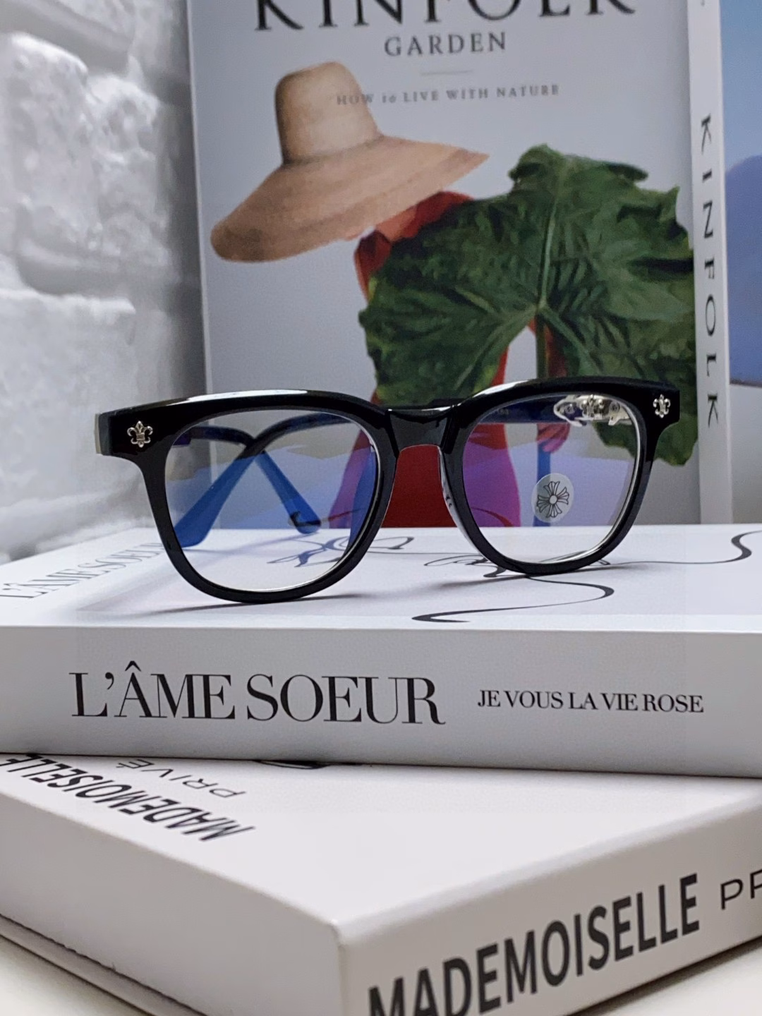 Chrome Hearts stylish round frame. UnisexCRANRE HEARNT BONE PRONE IIIFashionable Chrome Hearts brand