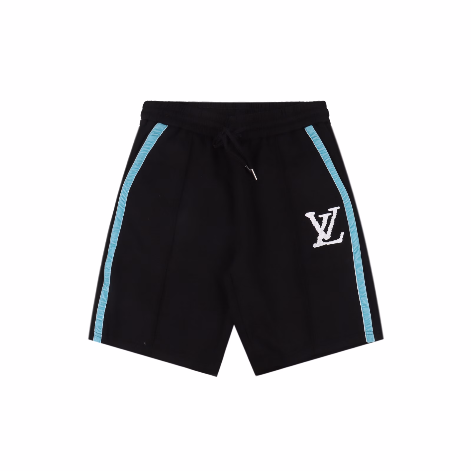 Louis Vuitton 25ss blue striped woven logo embroidered shortsThe fabric is made of customized 380g terry fabric, woven with floral cotton ribbon, tightly woven and soft to the touch.The embroidery process uses a Behringer embroidery machine to make the embroidery color more full and the embroidery more three-dimensional.The style has a good effect on the body, and the college style black shorts are matched with light blue textures.The youthful style is ready to emerge while showing temperament! Delicate and soft to the touch!It presents a casual cut, and the upper body style is superb! The same style for men and women, everyone must buy it