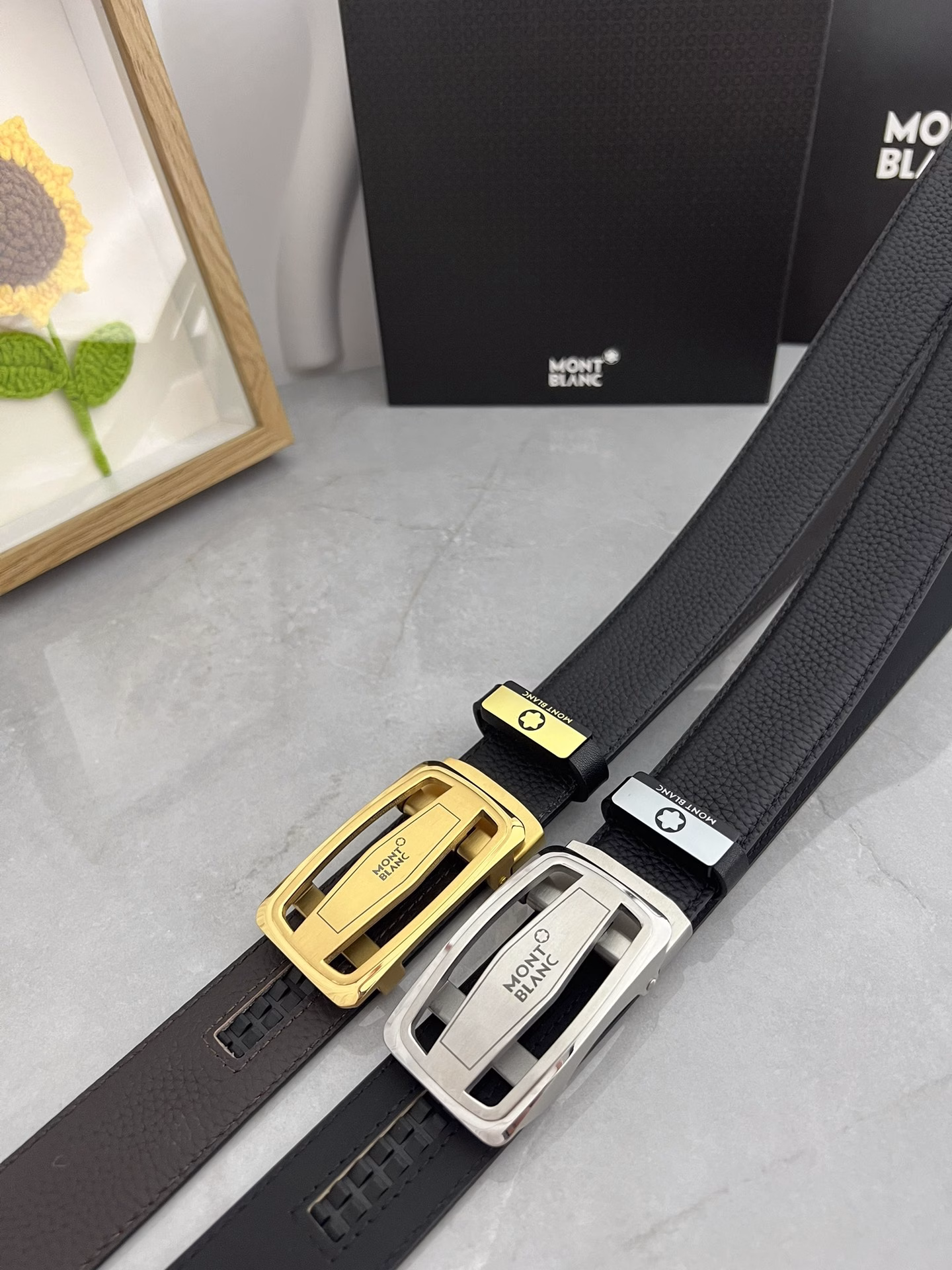 Montblanc 💕 Automatic belt P160Material: Original cowhide belt 100% top layer cowhide belt✨Guaranteed genuine leather, 24K pure steel buckle, original quality, fine workmanship, fashionable brand, first choice for gifting or personal use
