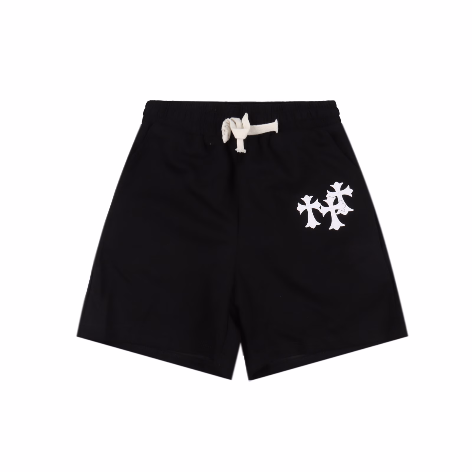 Chrome Heartsch 25ss embroidered white label cross shortsHand-cranked custom leather labelsThe design of the elastic waist and drawstring waistband ensures a comfortable fit. The custom-made fabric has a loose fit