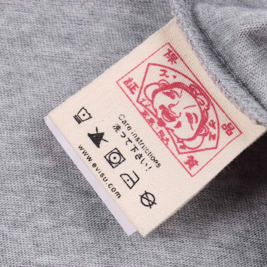 Evisu2025ss collaboration color block logo short-sleeved fashionable men's and women's casual loose T-shirt