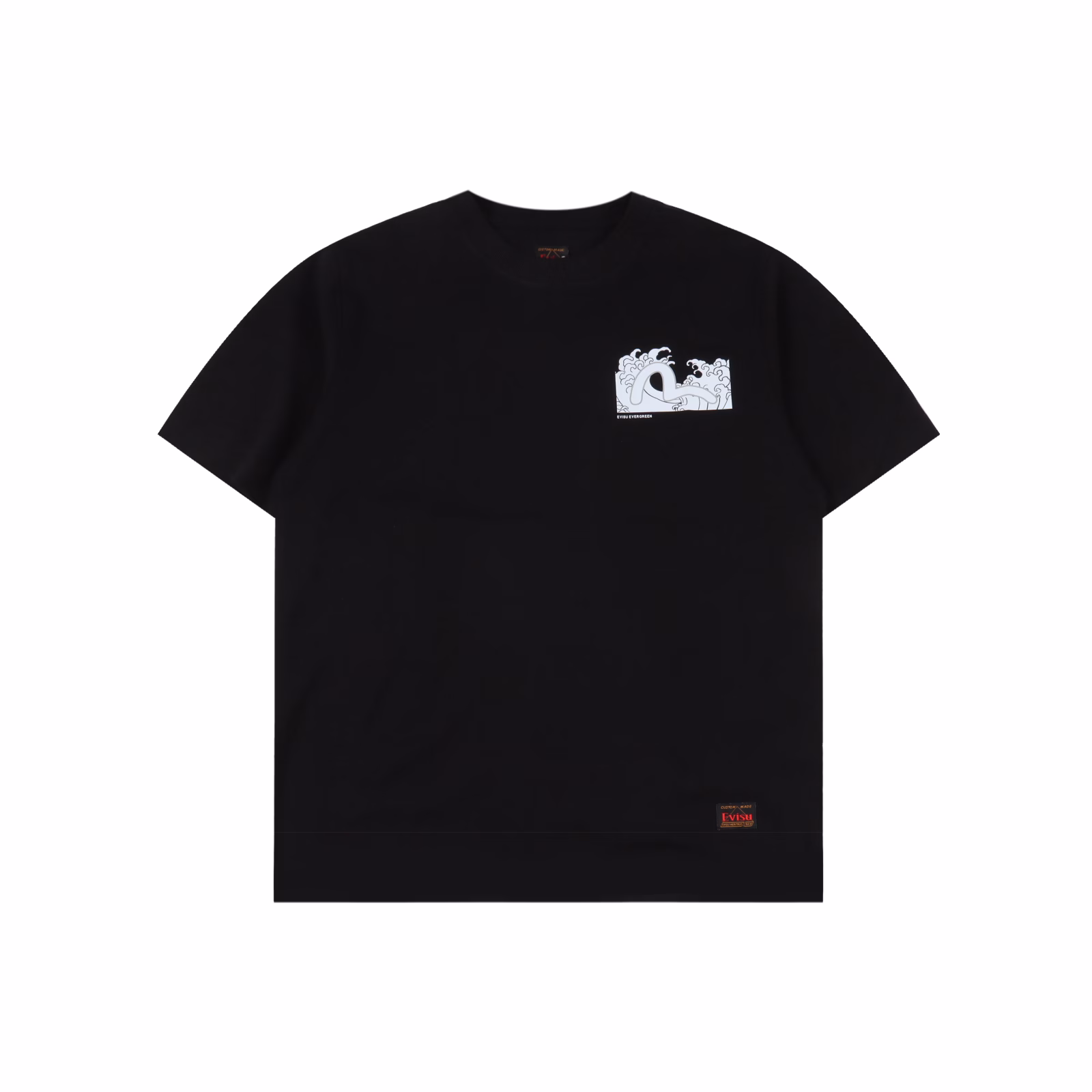 EVISU Men's Seagull Warrior pattern printed short-sleeved T-shirt