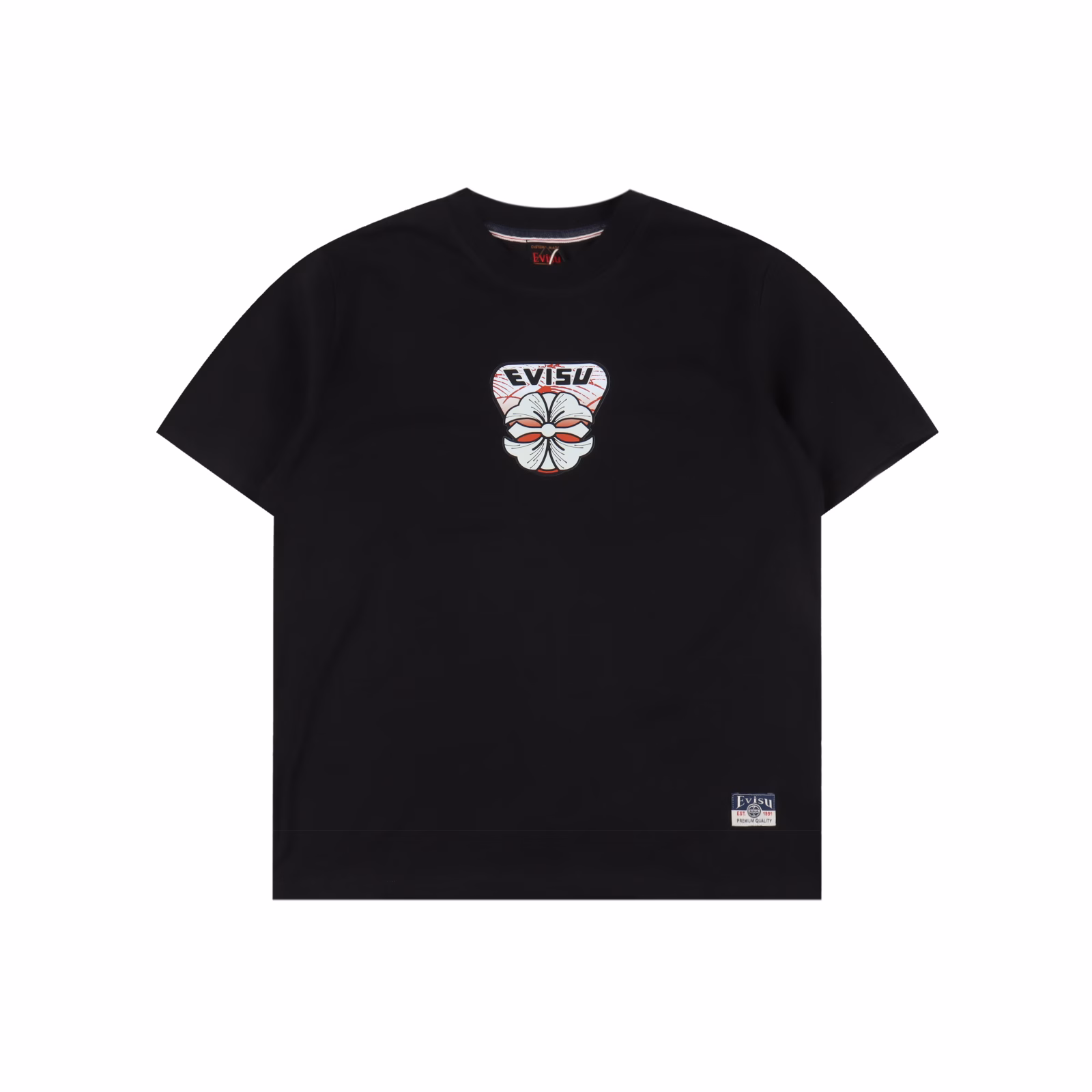 EVISU Spring/Summer 25 Flower Zadama Big M Print short-sleeved T-shirt