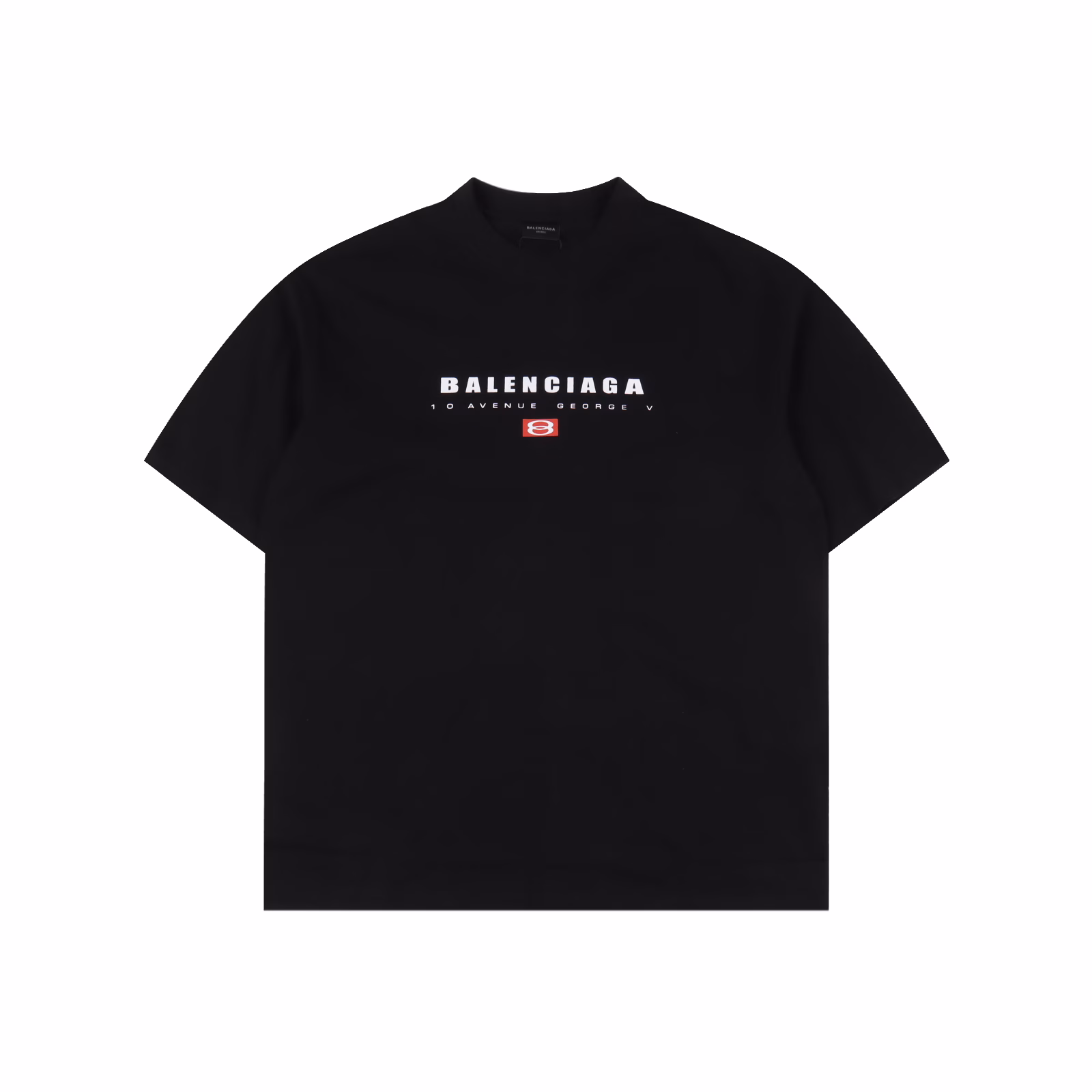 Balenciaga's simple printed short sleevesWhen BalenciAG@-style rebellion meets the classic black, white and red, this double-ring logo T-shirt is the perfect collision of street style and luxury. The 230g pure cotton fabric is custom-woven with black as the canvas. The dark red double rings tear like blood, presenting a plain appearance. The sharp letters cut out a visual impact. The oversized off-the-shoulder design exudes a laid-back vibe, while the three-dimensional cut hides its strength - seemingly casual, but in fact, it is full of meticulous craftsmanship everywhere. Wearing it alone is fashionable and eye-catching. Wearing it as an inner layer can unlock the cool vibe of a motorcycle. Mixing and matching it with necklaces and accessories can instantly switch to a trendy mode. The evergreen wardrobe items that slay from the runway to the street corner tell you effortlessly with a sense of luxury: True trends never chase after the seasons.