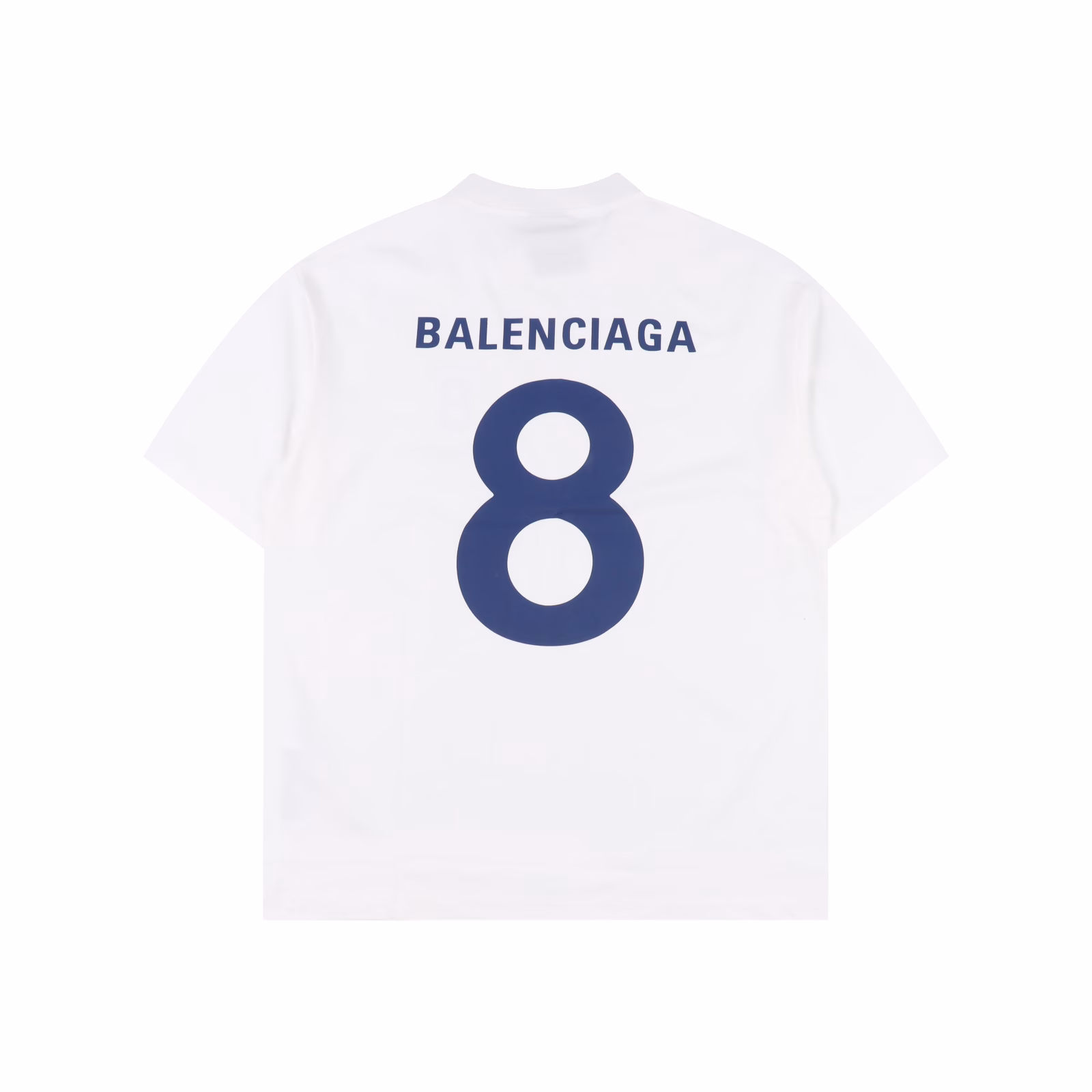 Balenciaga No. 8 printed short-sleeved T-shirtThe code game of minimalists. When the number 8 turns into a minimalist totem, Paris uses this single item to complete the ultimate interpretation of the contemporary wardrobe. The custom-made imported pure cotton fabric creates a sculptural silhouette. The three stitching lines at the neckline conceal the muscles and bones of high-end ready-to-wear. The logo and digital print on the chest cut the space with sharp lines. The blue print interprets a restrained visual tension in the flow of light. The designer infuses the brand's genes into the secondary deconstruction of the symbol - that number that has been disassembled and recombined is both the Morse code of the street gene and the rebellious line of high fashion. It is recommended to pair it with an aged leather jacket to enhance the rough aesthetic, or to create a laid-back and intellectual atmosphere with drooping silk trousers. It uses the most concise symbols to tell the shardest philosophy of dressing