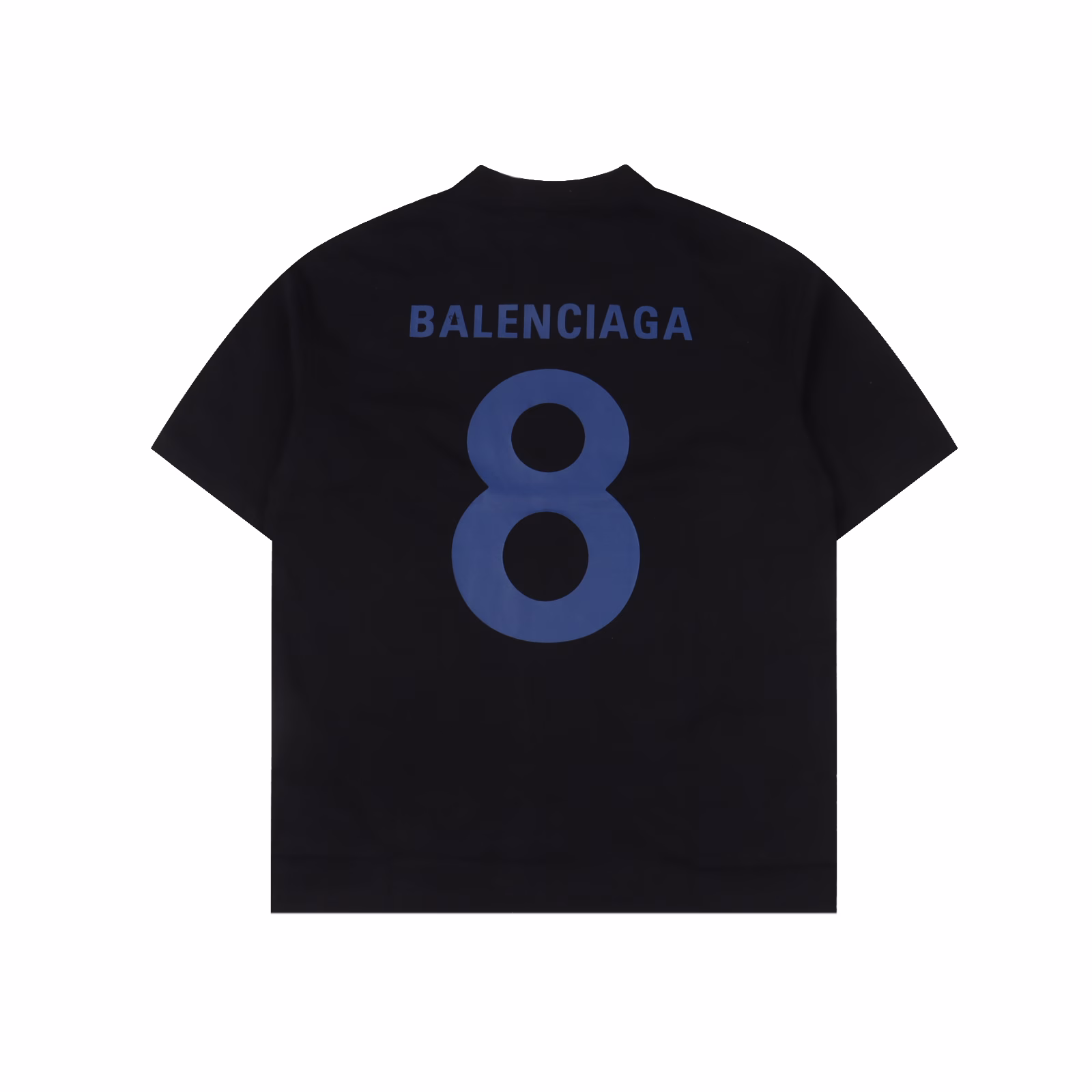 Balenciaga No. 8 printed short-sleeved T-shirtThe code game of minimalists. When the number 8 turns into a minimalist totem, Paris uses this single item to complete the ultimate interpretation of the contemporary wardrobe. The custom-made imported pure cotton fabric creates a sculptural silhouette. The three stitching lines at the neckline conceal the muscles and bones of high-end ready-to-wear. The logo and digital print on the chest cut the space with sharp lines. The blue print interprets a restrained visual tension in the flow of light. The designer infuses the brand's genes into the secondary deconstruction of the symbol - that number that has been disassembled and recombined is both the Morse code of the street gene and the rebellious line of high fashion. It is recommended to pair it with an aged leather jacket to enhance the rough aesthetic, or to create a laid-back and intellectual atmosphere with drooping silk trousers. It uses the most concise symbols to tell the shardest philosophy of dressing