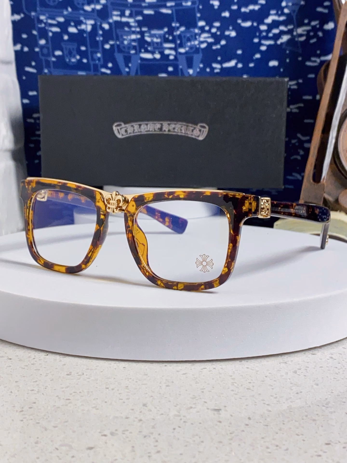 ChromeHearts 2025 new sunglasses: Stylish, new square frame, matte transparent, office versatile, myopic glasses frame, retro large frame