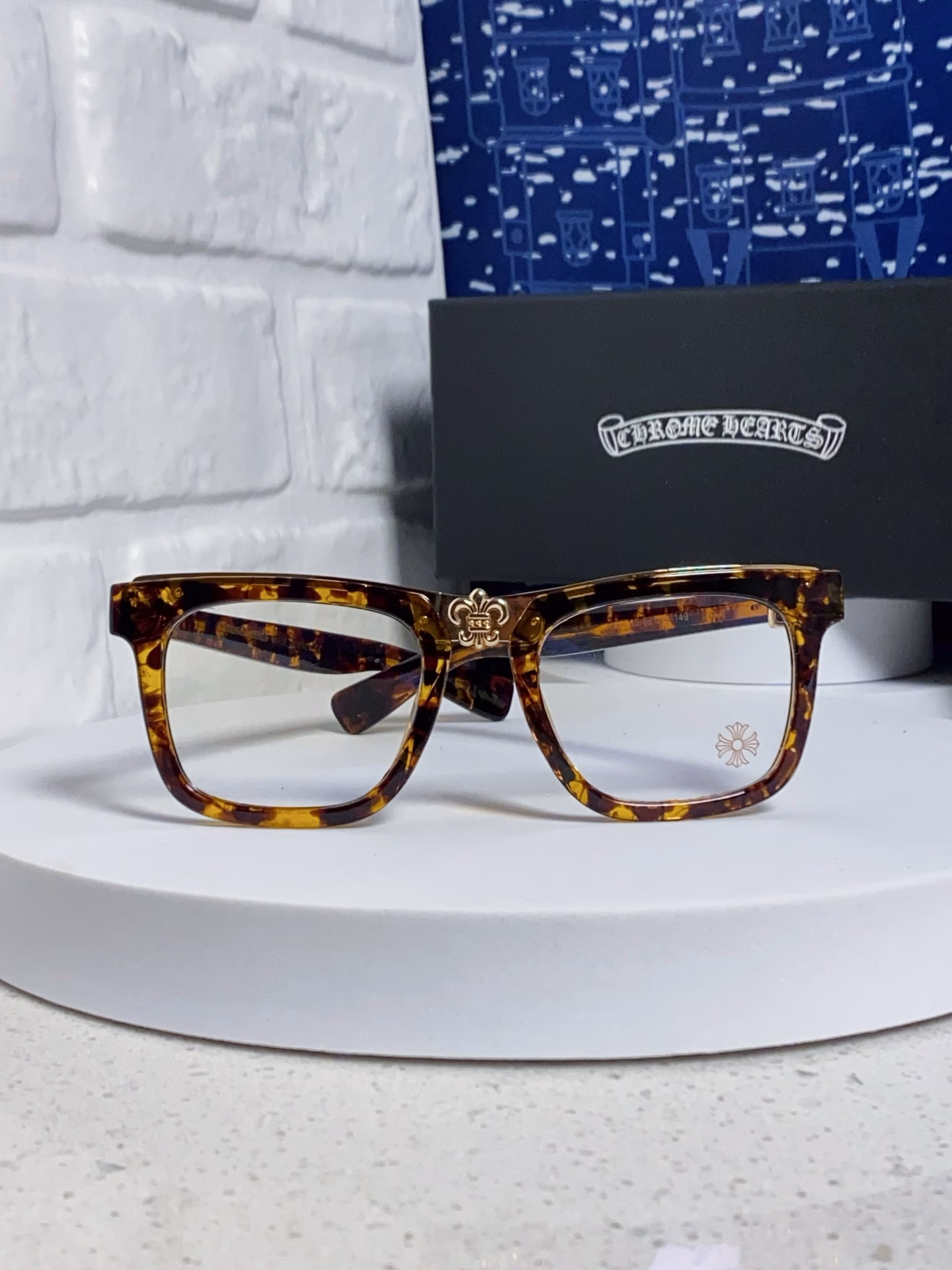 ChromeHearts 2025 new sunglasses: Stylish, new square frame, matte transparent, office versatile, myopic glasses frame, retro large frame