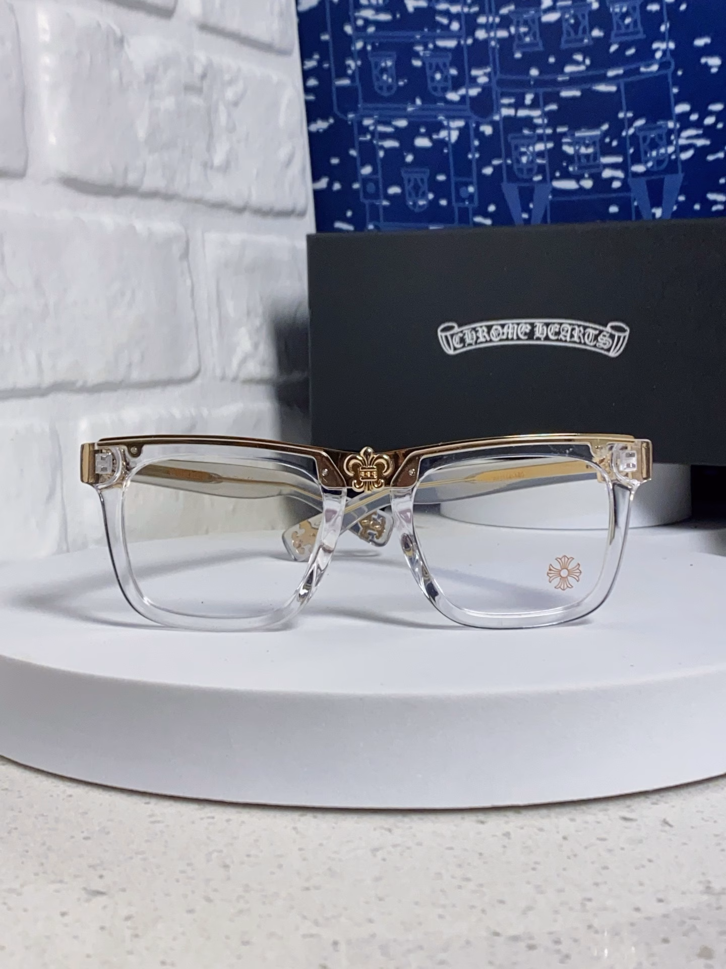 ChromeHearts 2025 new sunglasses: Stylish, new square frame, matte transparent, office versatile, myopic glasses frame, retro large frame